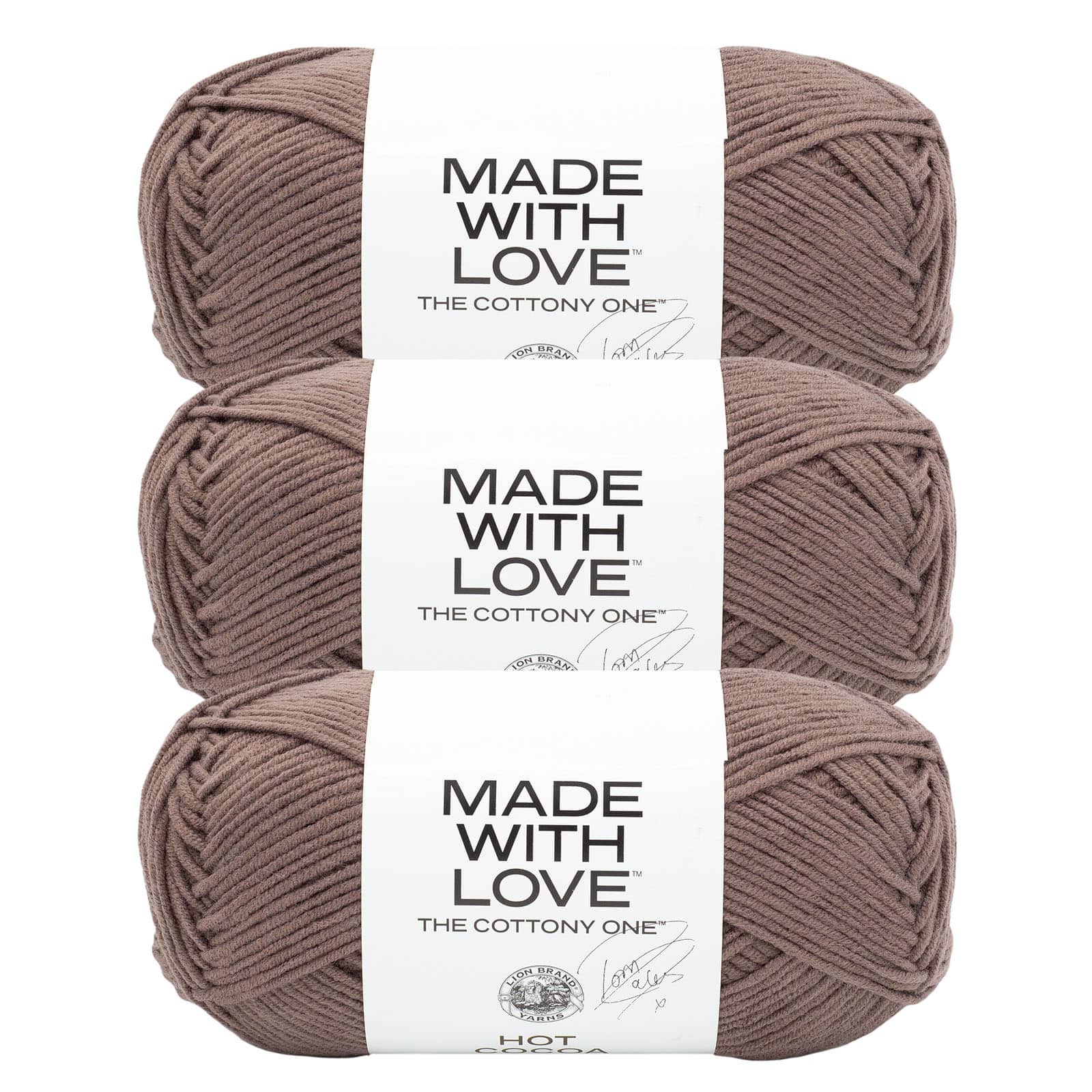 YARN ✴︎ ニット　WATSON 3 Pack Lion Brand® Tom Daley Made with Love™ The Cottony One