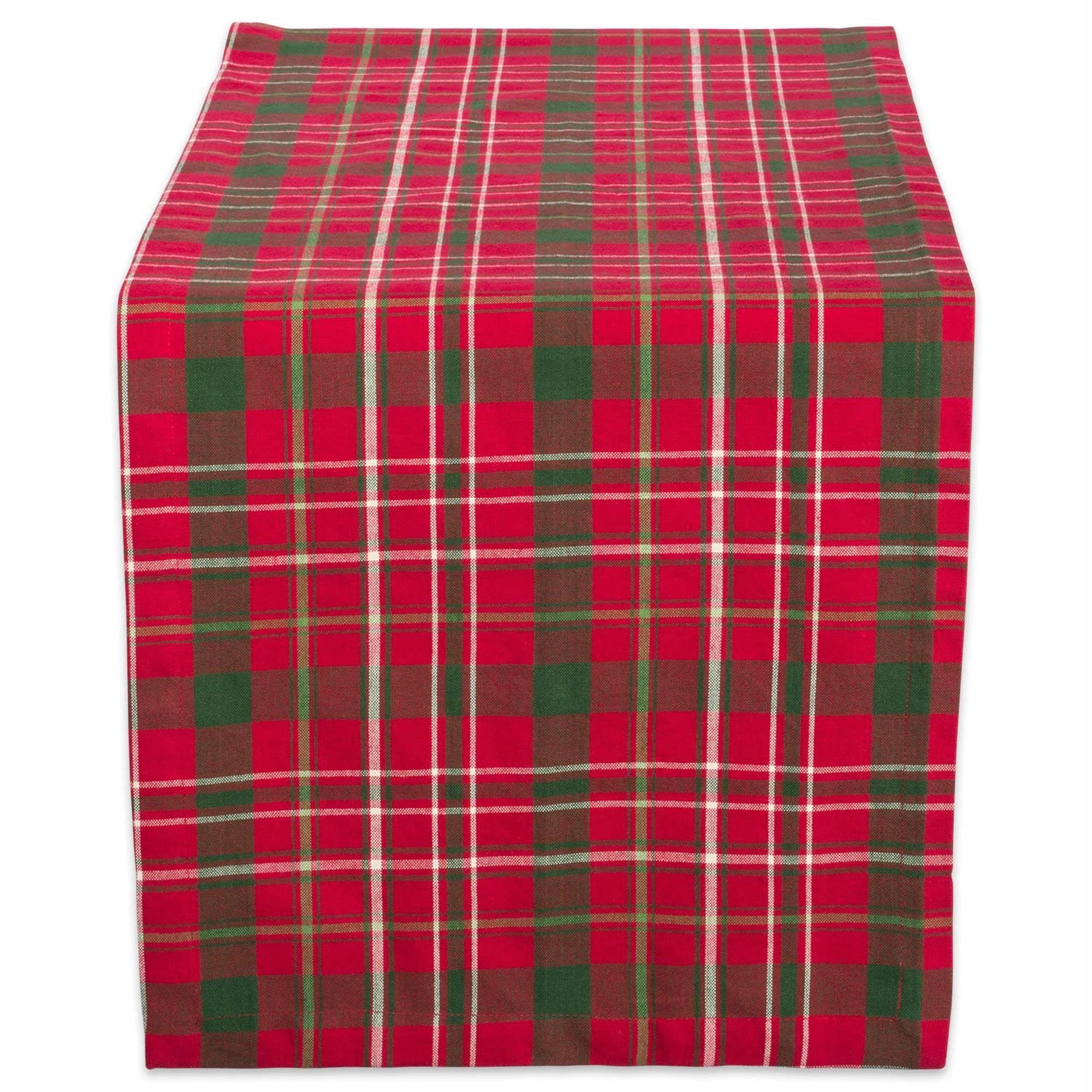 DII&#xAE; 72&#x22; Tartan Holly Plaid Table Runner