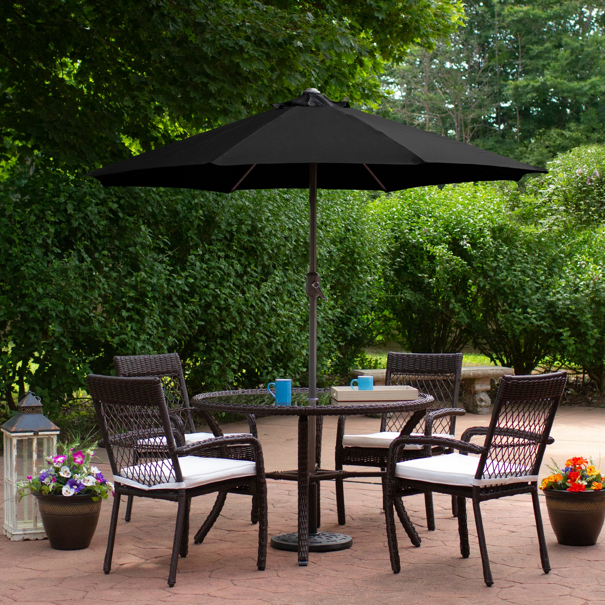 7.5ft. Outdoor Patio Market Umbrella with Hand Crank