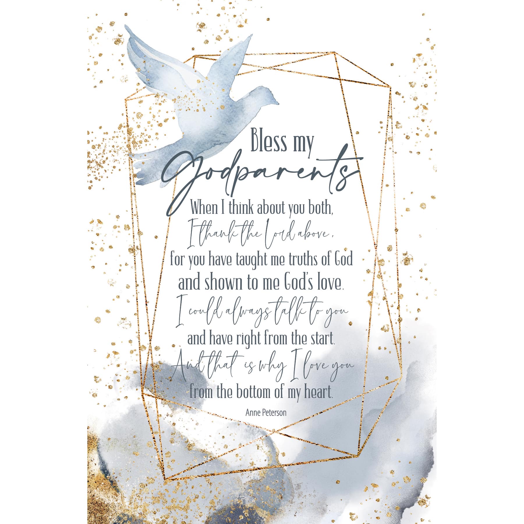 Bless My Godparents Inspirational Wood Plaque