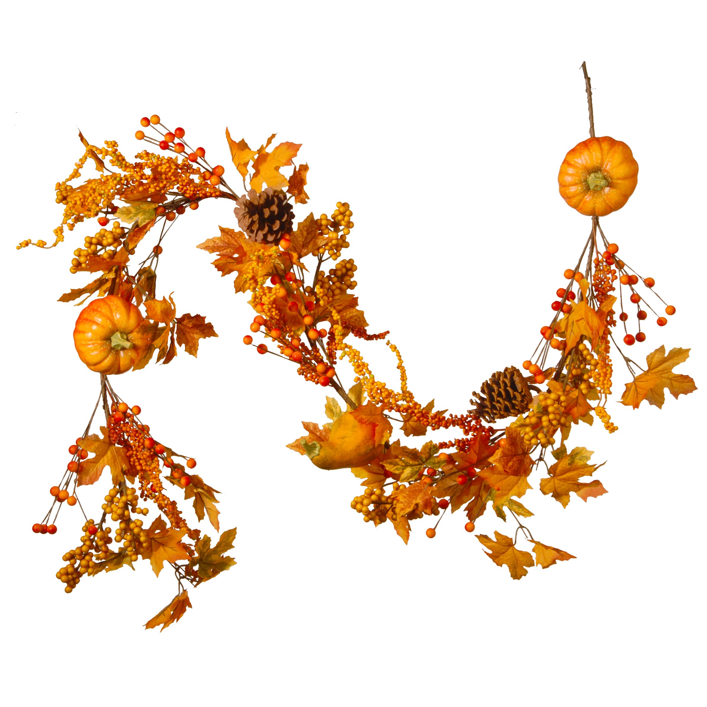 6ft. Maple Leaf and Pumpkins Garland