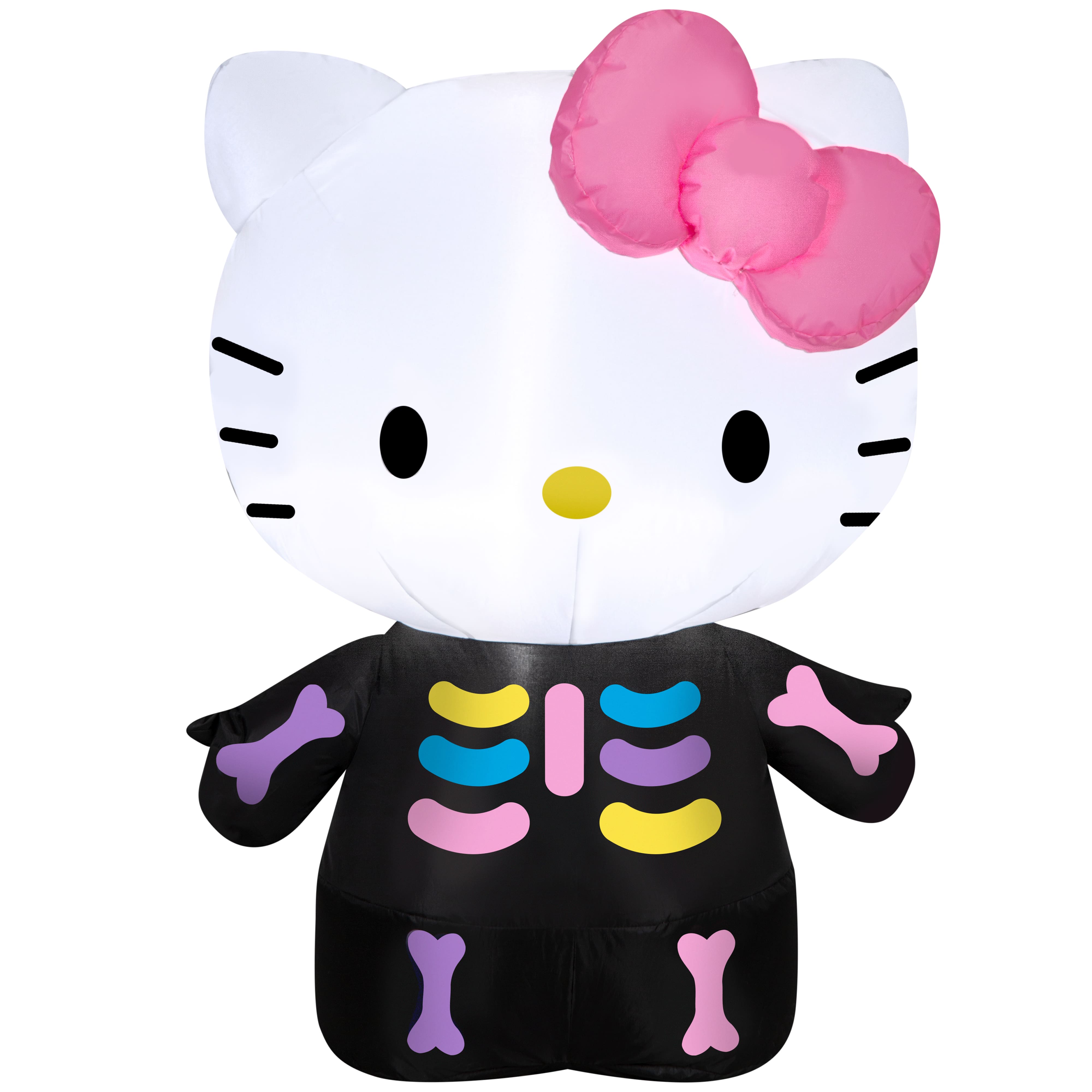 3ft. Airblown&#xAE; Inflatable Halloween Hello Kitty Neon Skeleton