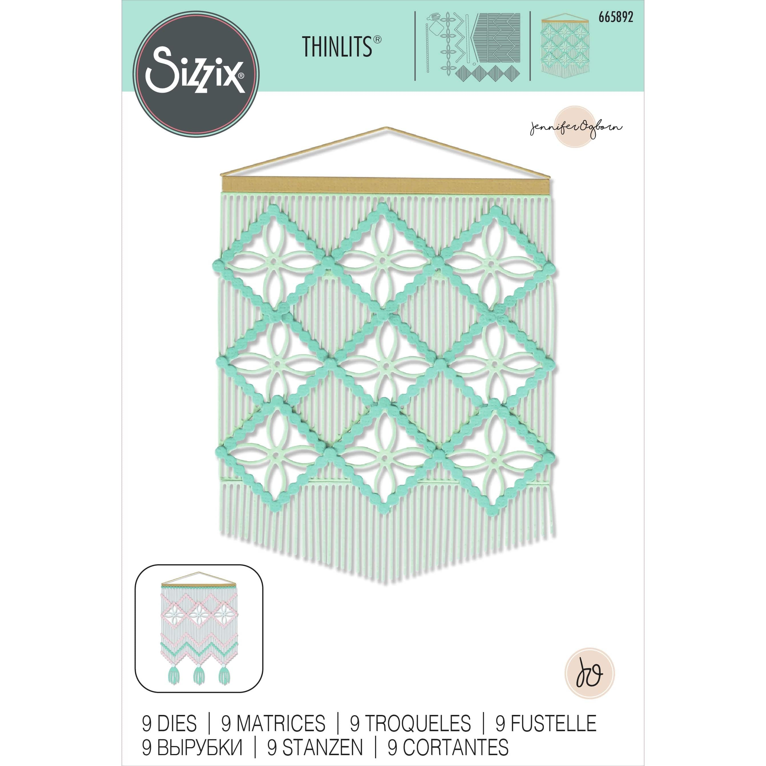 Sizzix&#xAE; Thinlits&#xAE; Macram&#xE9; Card Front Dies by Jennifer Ogborn