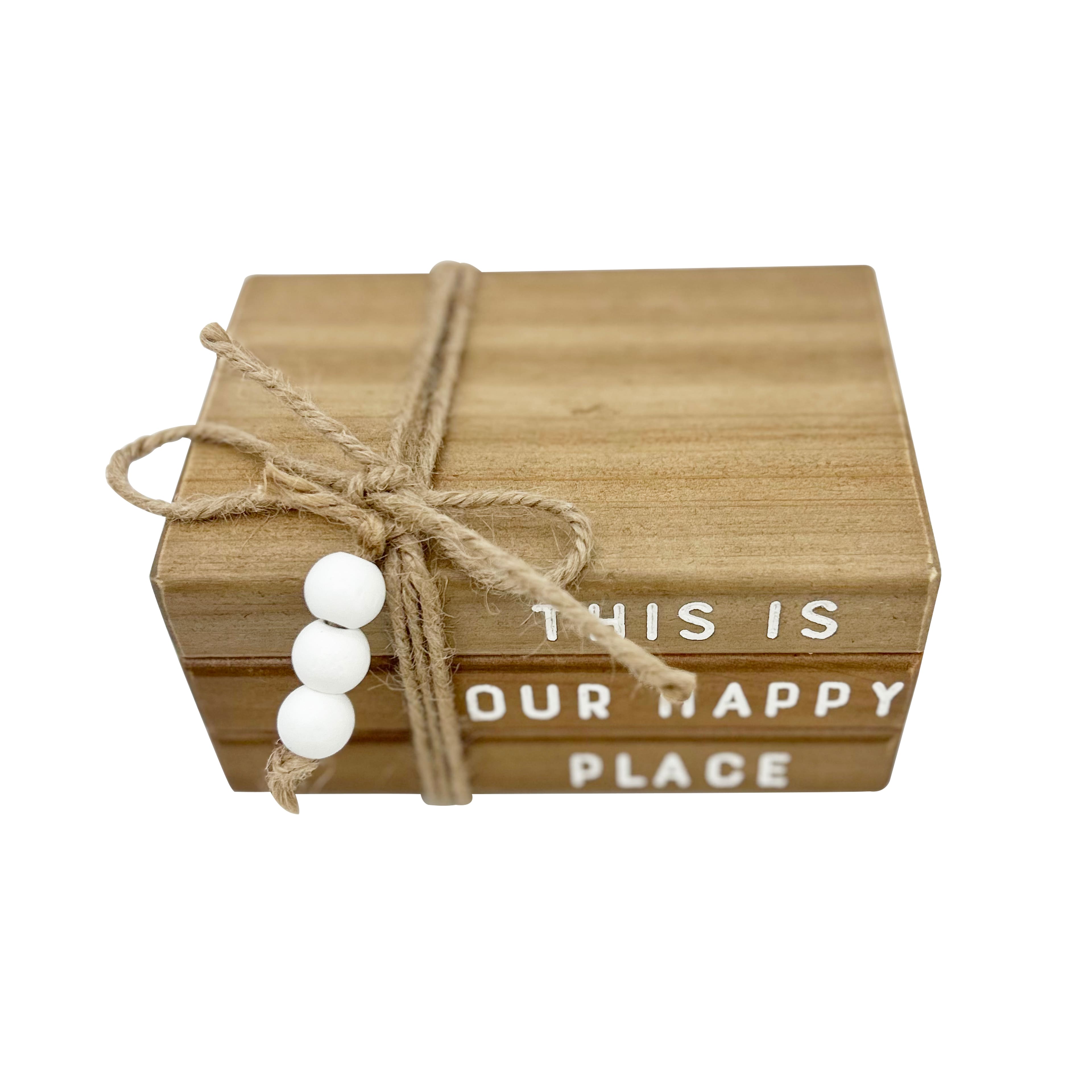 6&#x22; This Is Our Happy Place Book Decoration by Ashland&#xAE;
