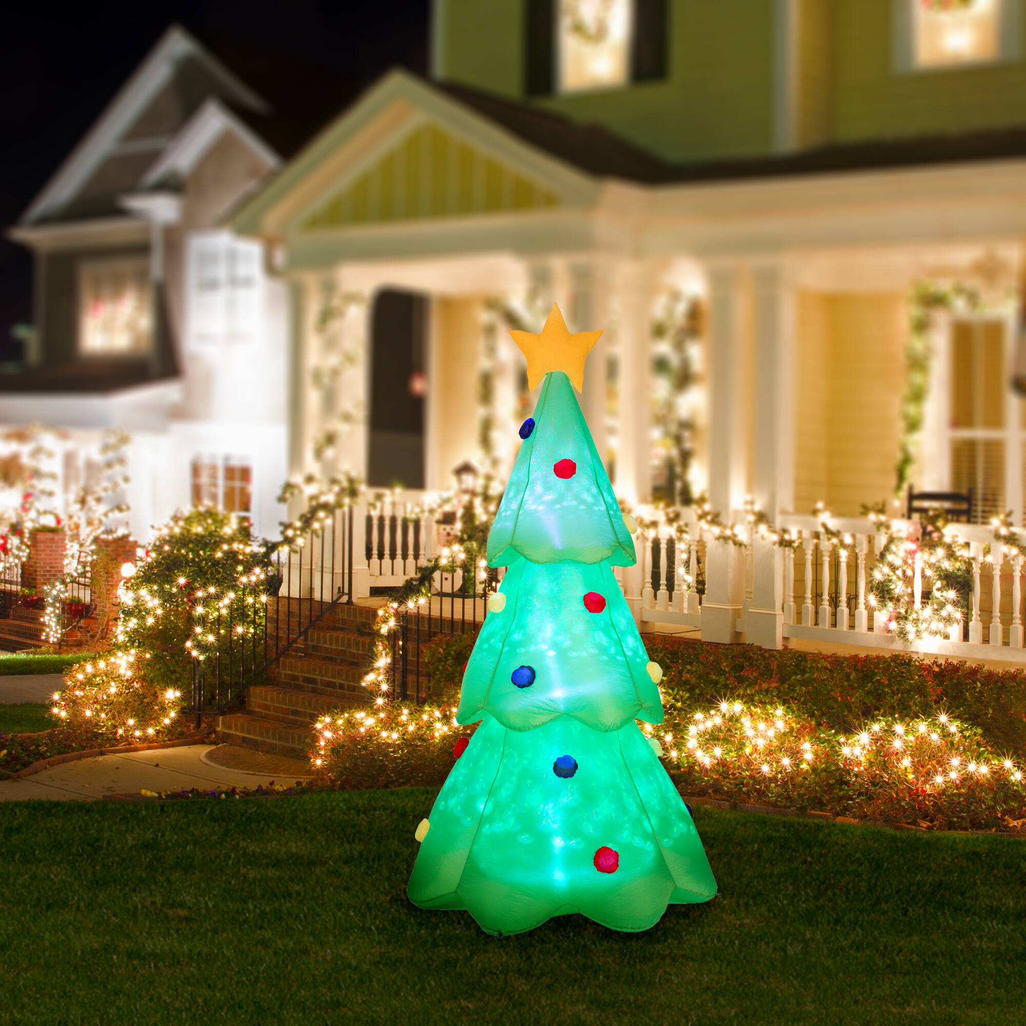 Glitzhome® 9ft. LED Inflatable Christmas Tree