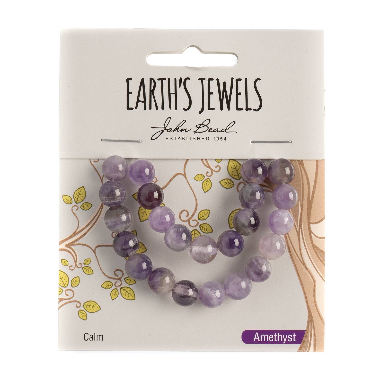 John Bead Earth's Jewels Natural Stone Round Beads, 8mm