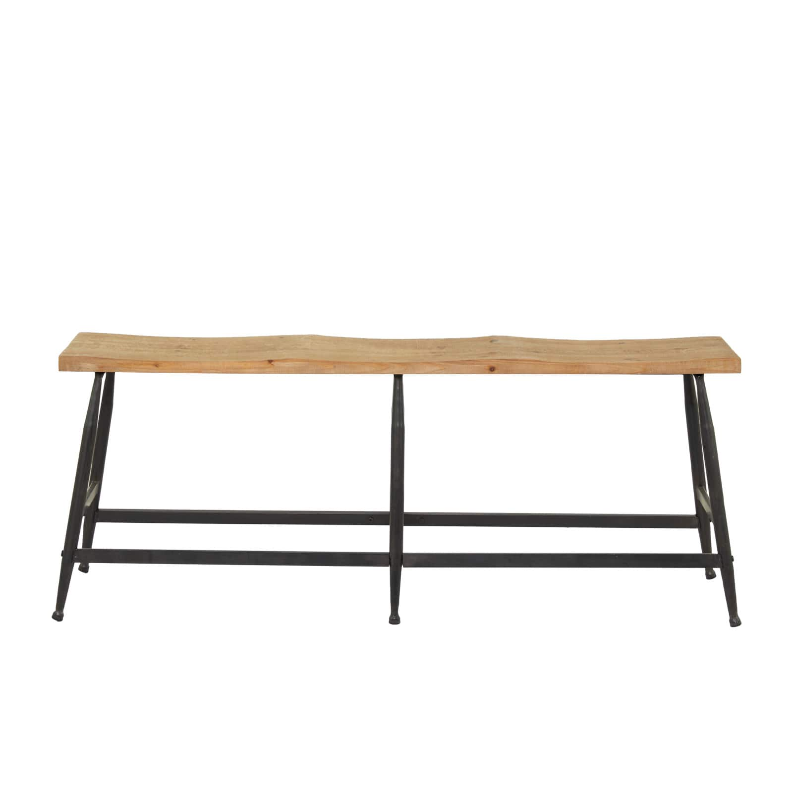 Brown Metal Industrial Bench 19&#x22; x 48&#x22; x 13&#x22;