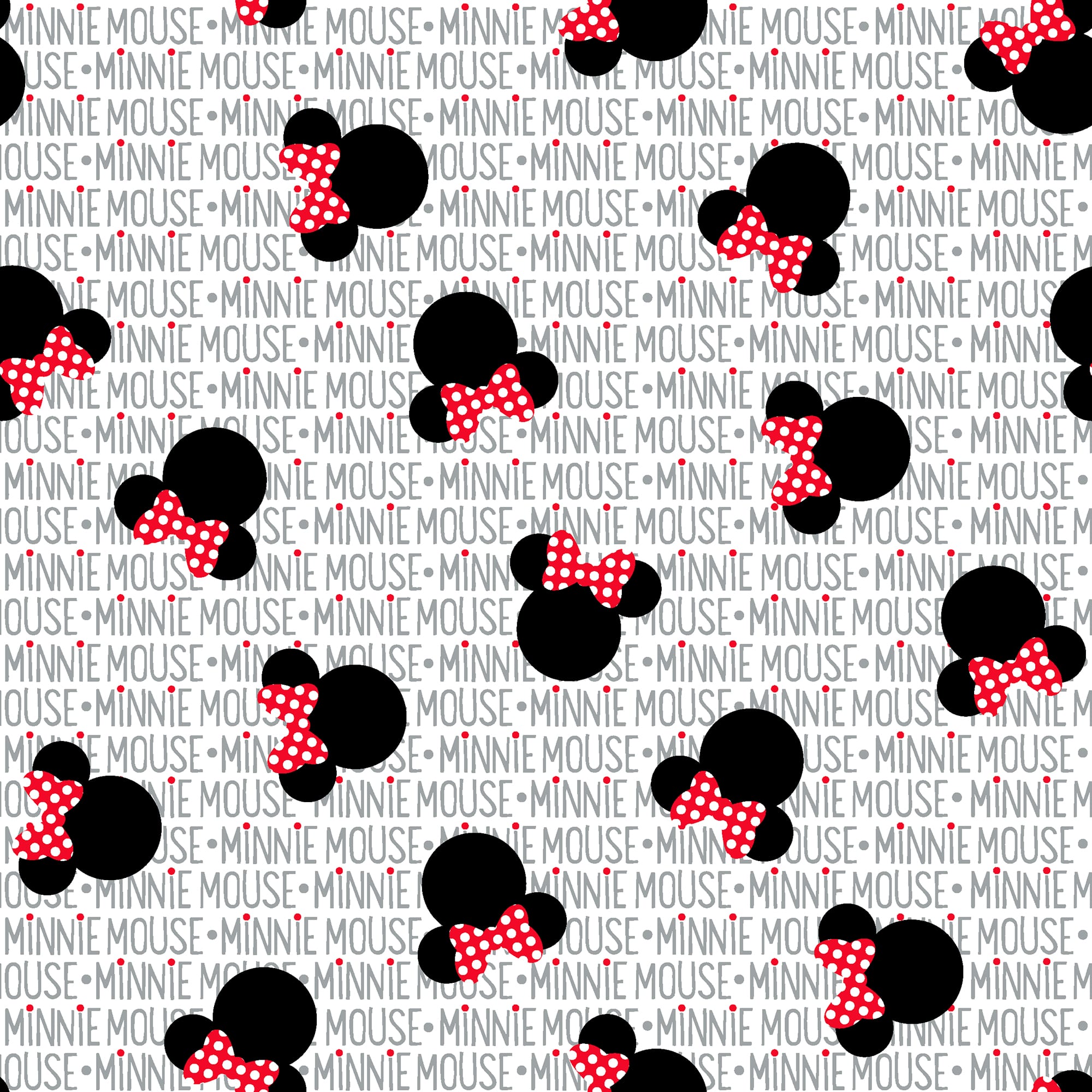 Springs Creative Disney&#xAE; Minnie Mouse Heads on White Cotton Fabric