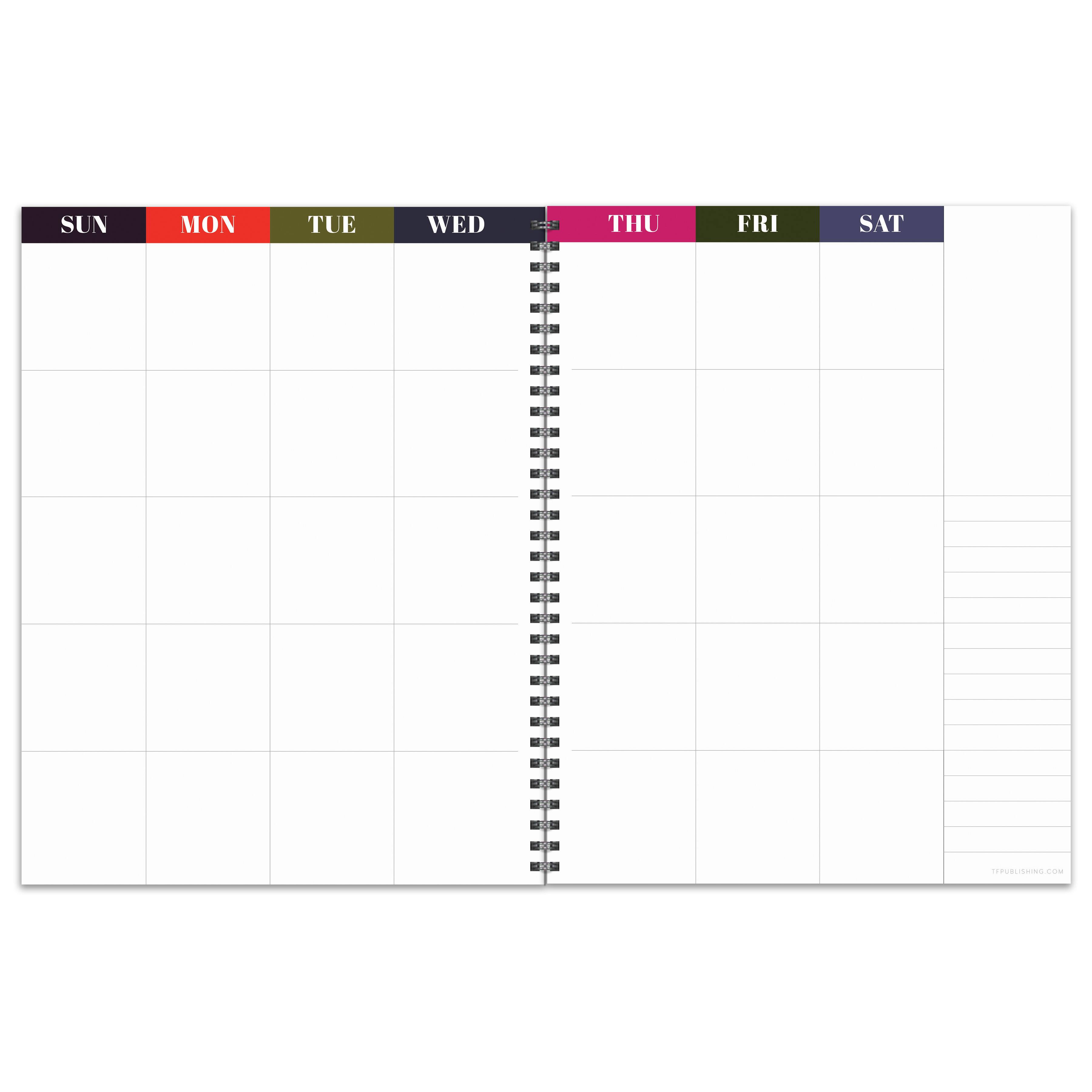 TF Publishing Large Painted Bold Undated Spiral Planner