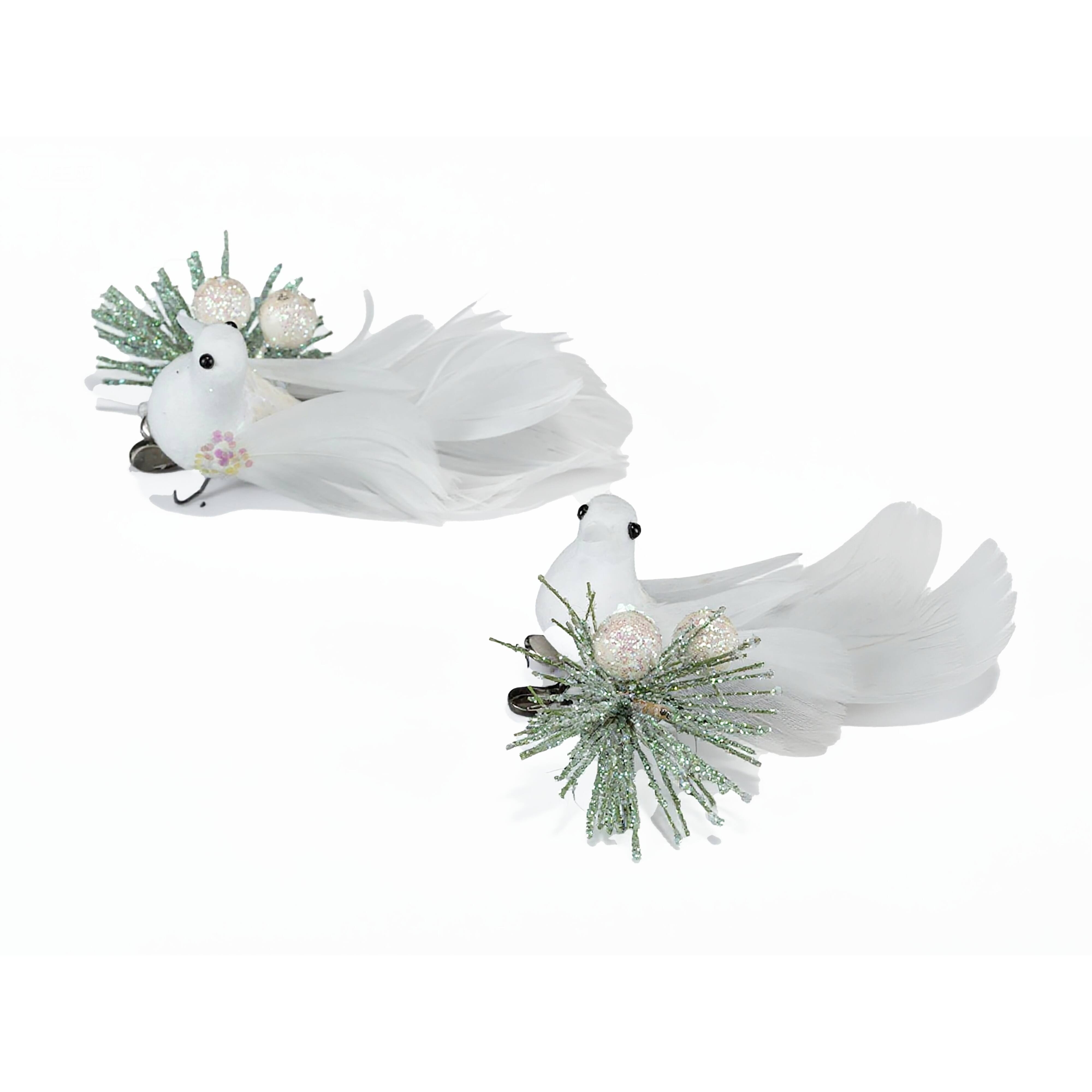 White Clip-On Doves, 2ct. by Ashland&#xAE;
