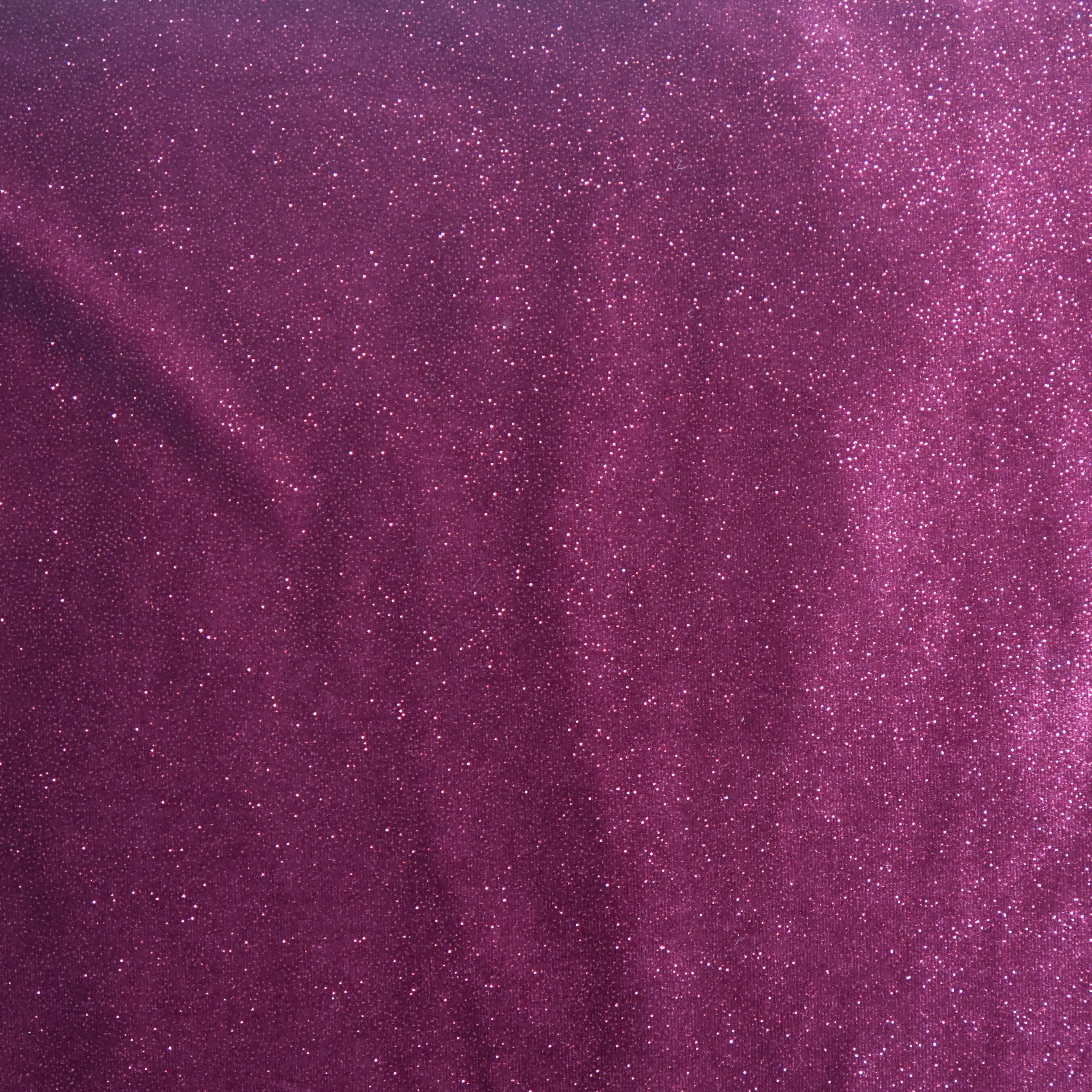 Feldman Maroon Sparkle Stretch Velvet Fabric