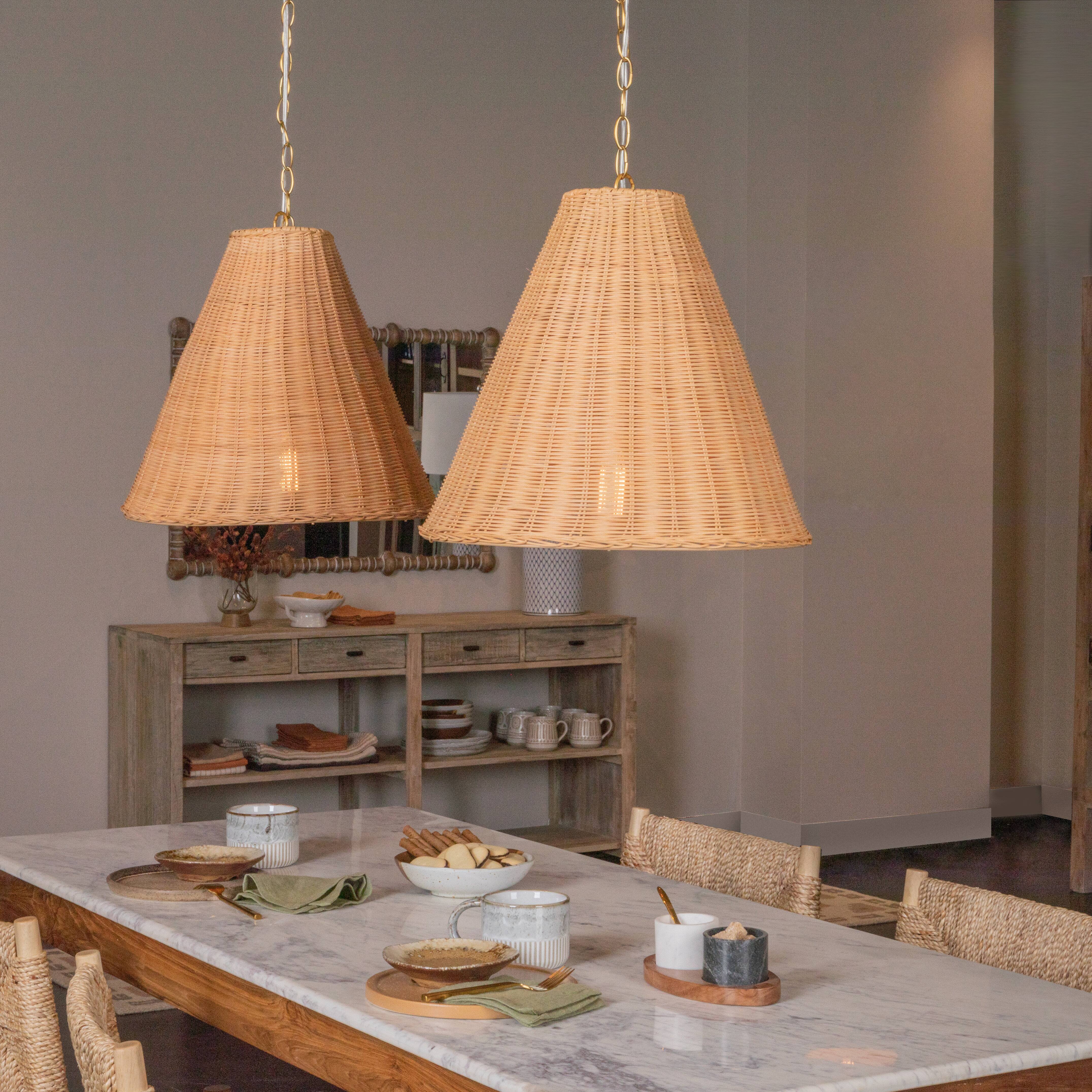 Hello Honey&#xAE; Rattan Taper Pendant Light