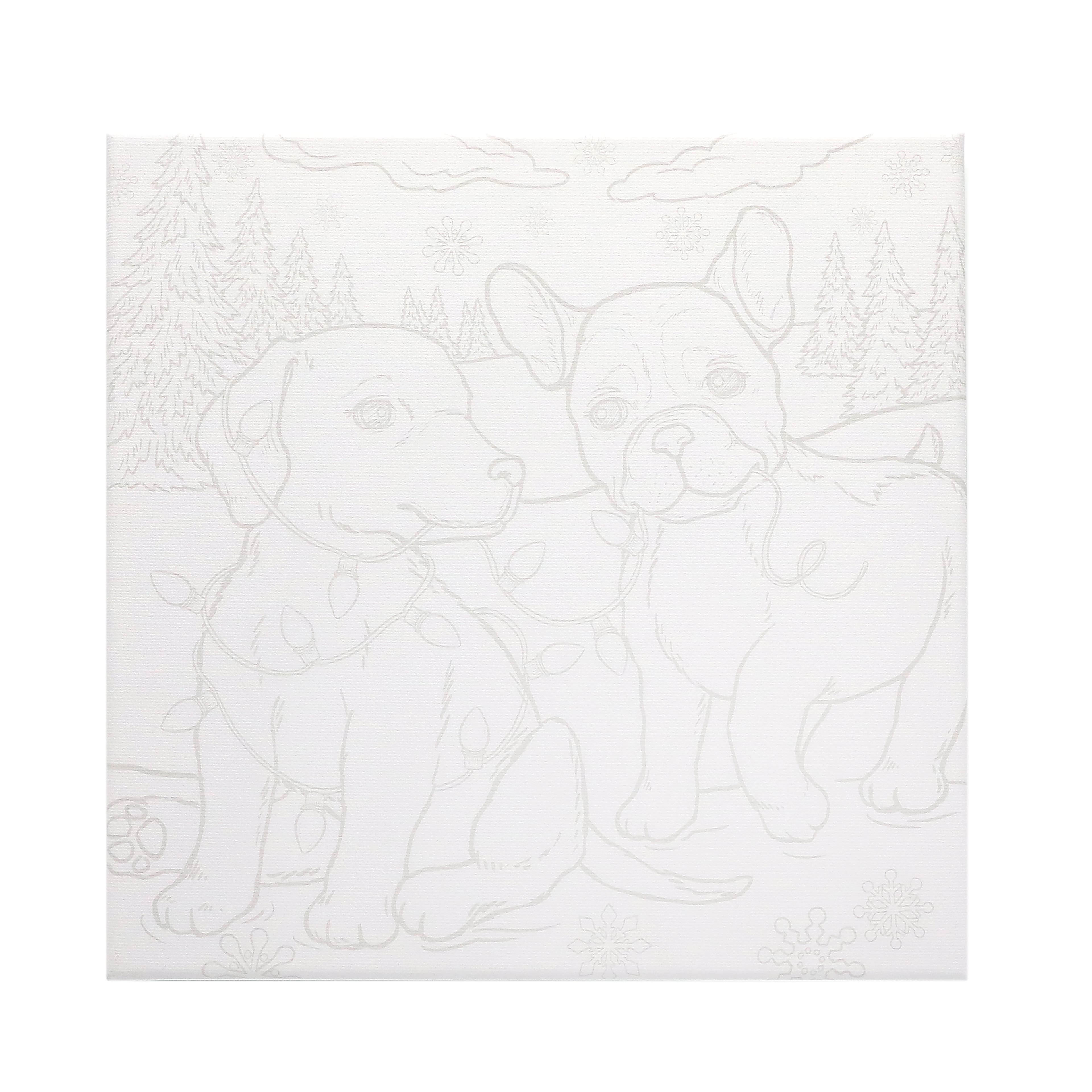 Puppies Playing Canvas Painting Kit by Artist&#x27;s Loft&#xAE; Christmas