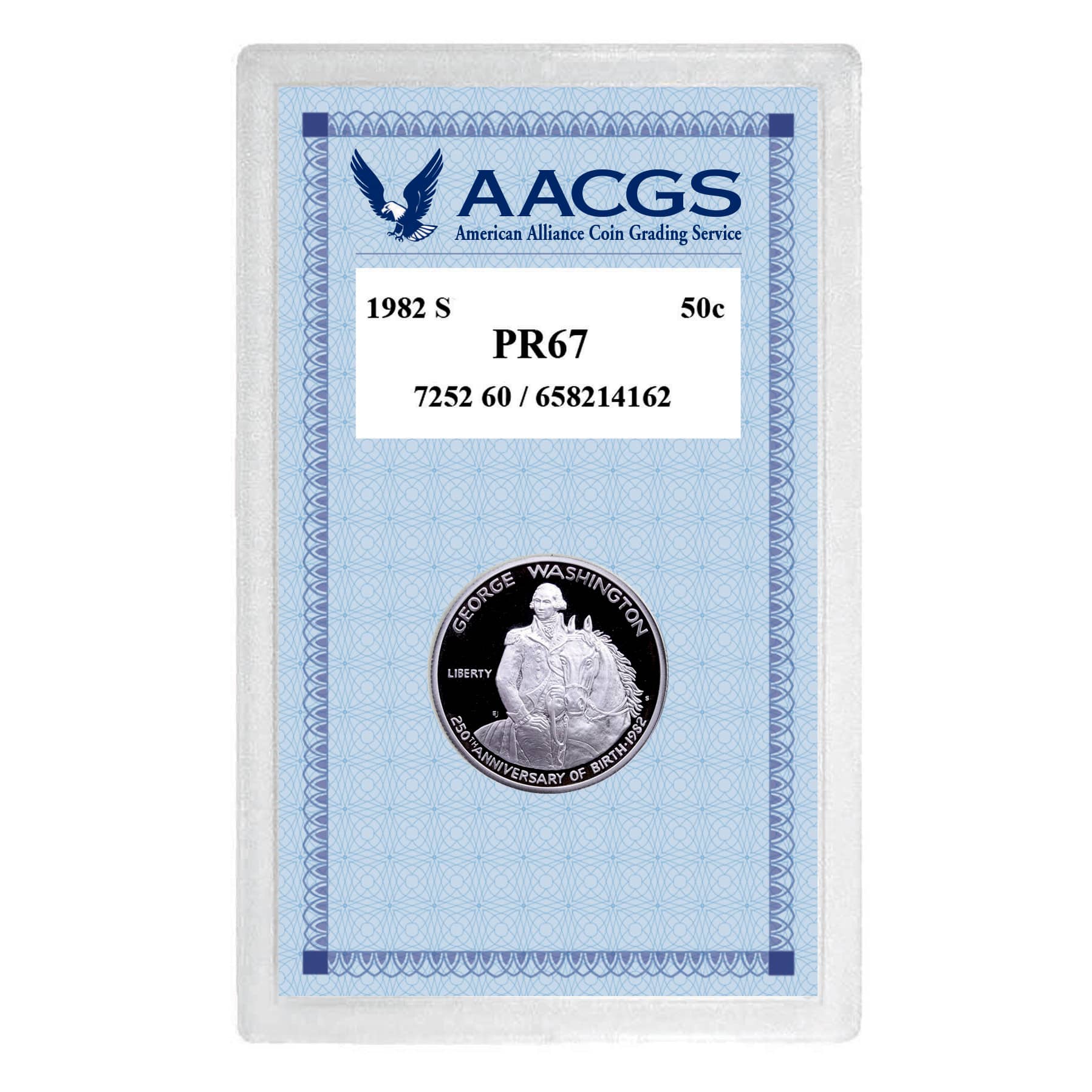 1982S Washington Commemorative Silver Half Dollar Graded PR67 Proof