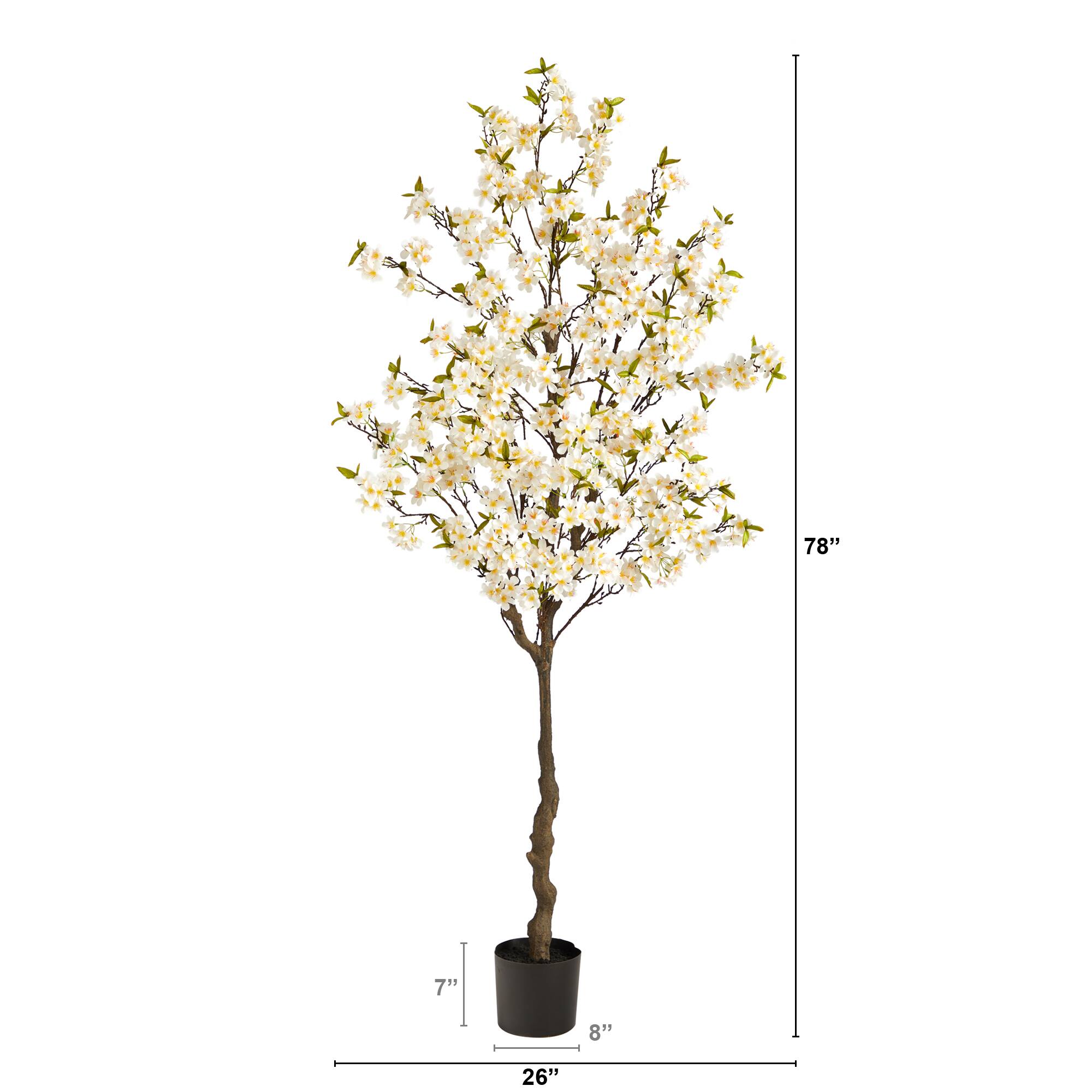 6.5ft. Potted Apple Flower Artificial Tree