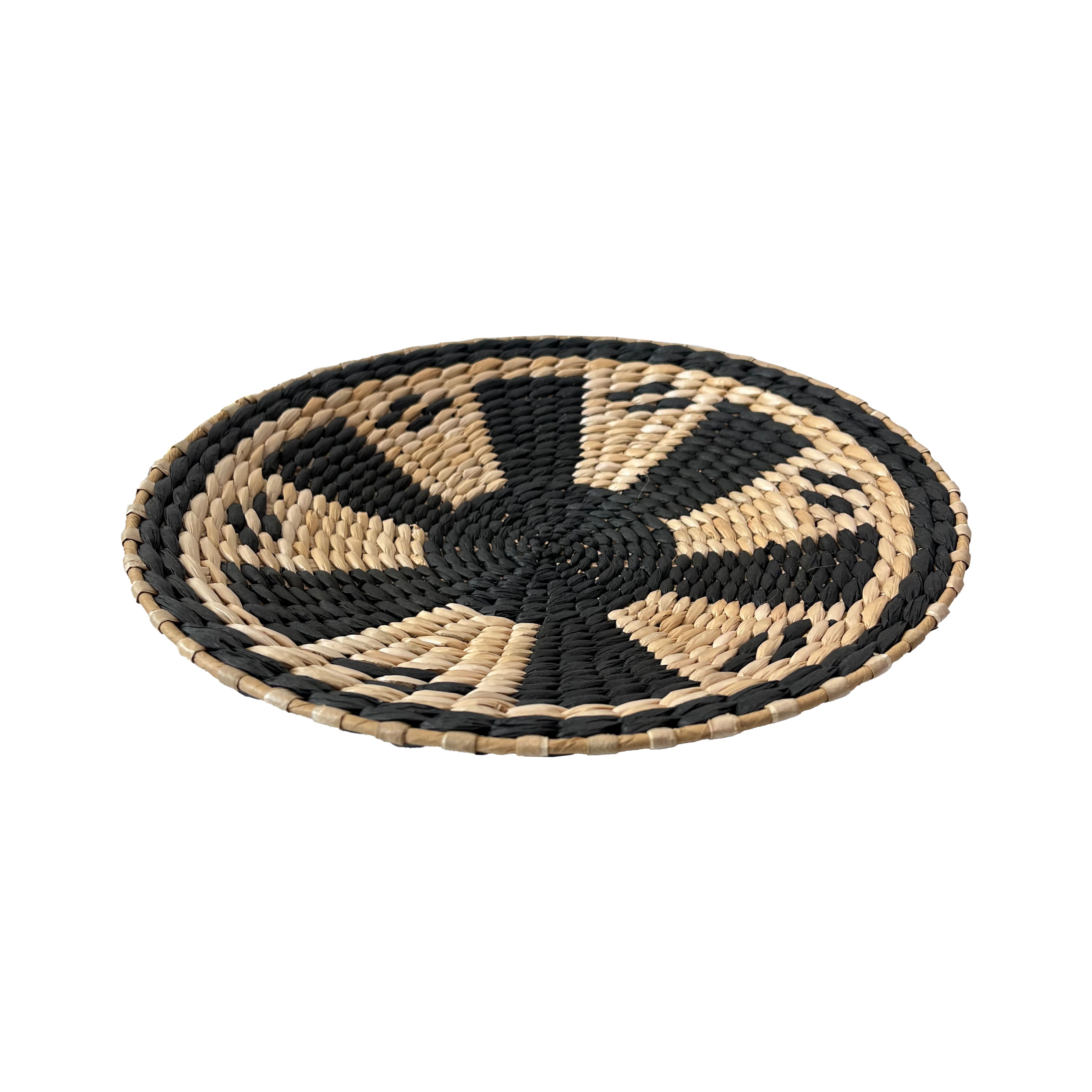11.75&#x22; Black &#x26; Natural Brown Tribal Basket Wall D&#xE9;cor by Ashland&#xAE;