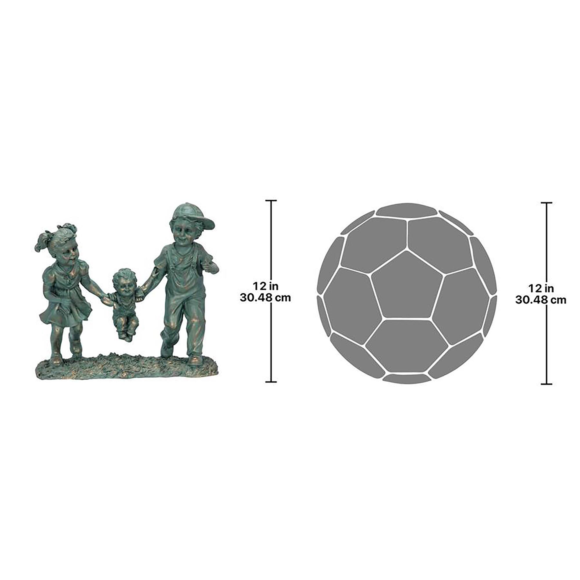 Design Toscano 12&#x22; Swing Time Children Garden Statue