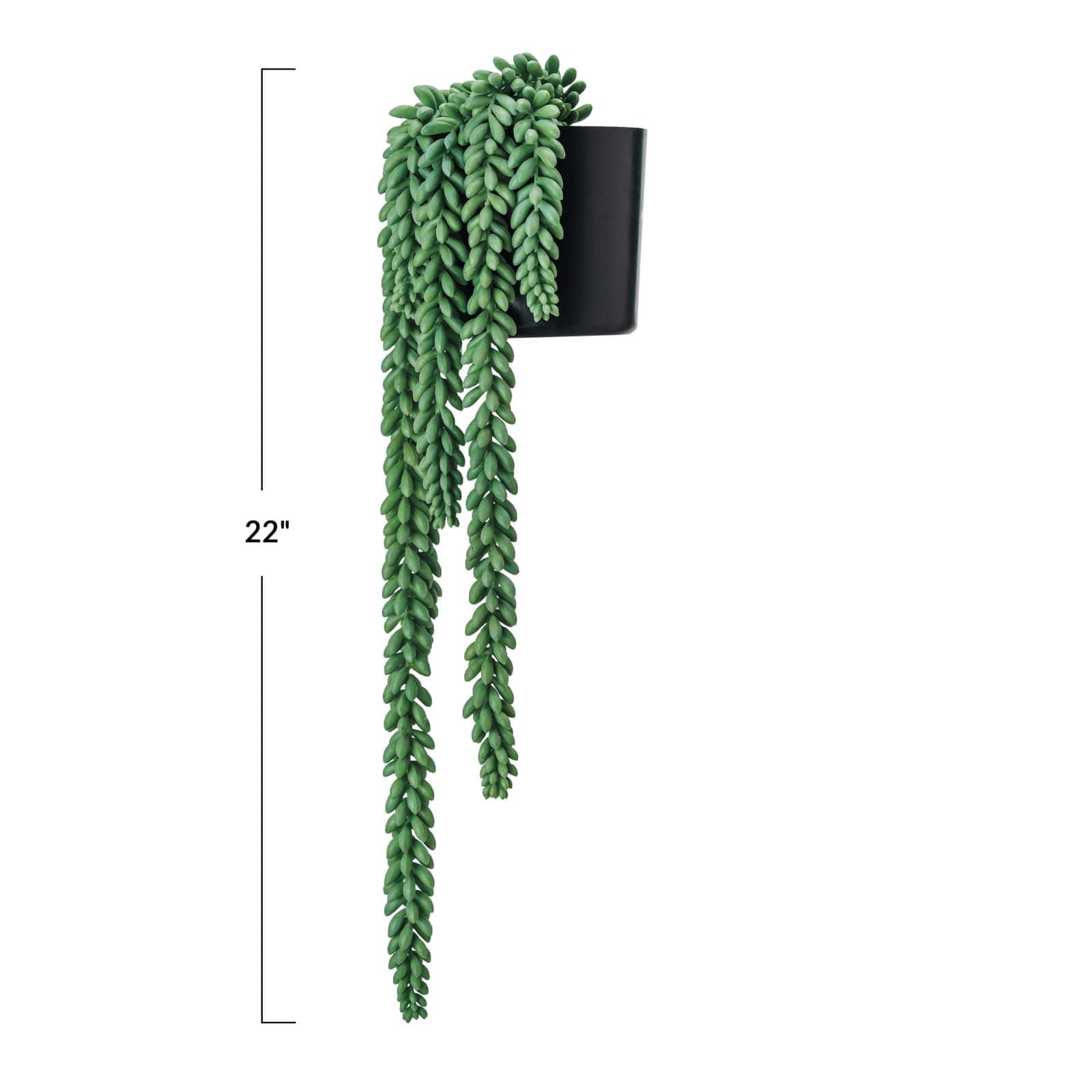 Hello Honey&#xAE; 22&#x22; Verdant Green Faux Donkey Tail Plant in Round Plastic Pot