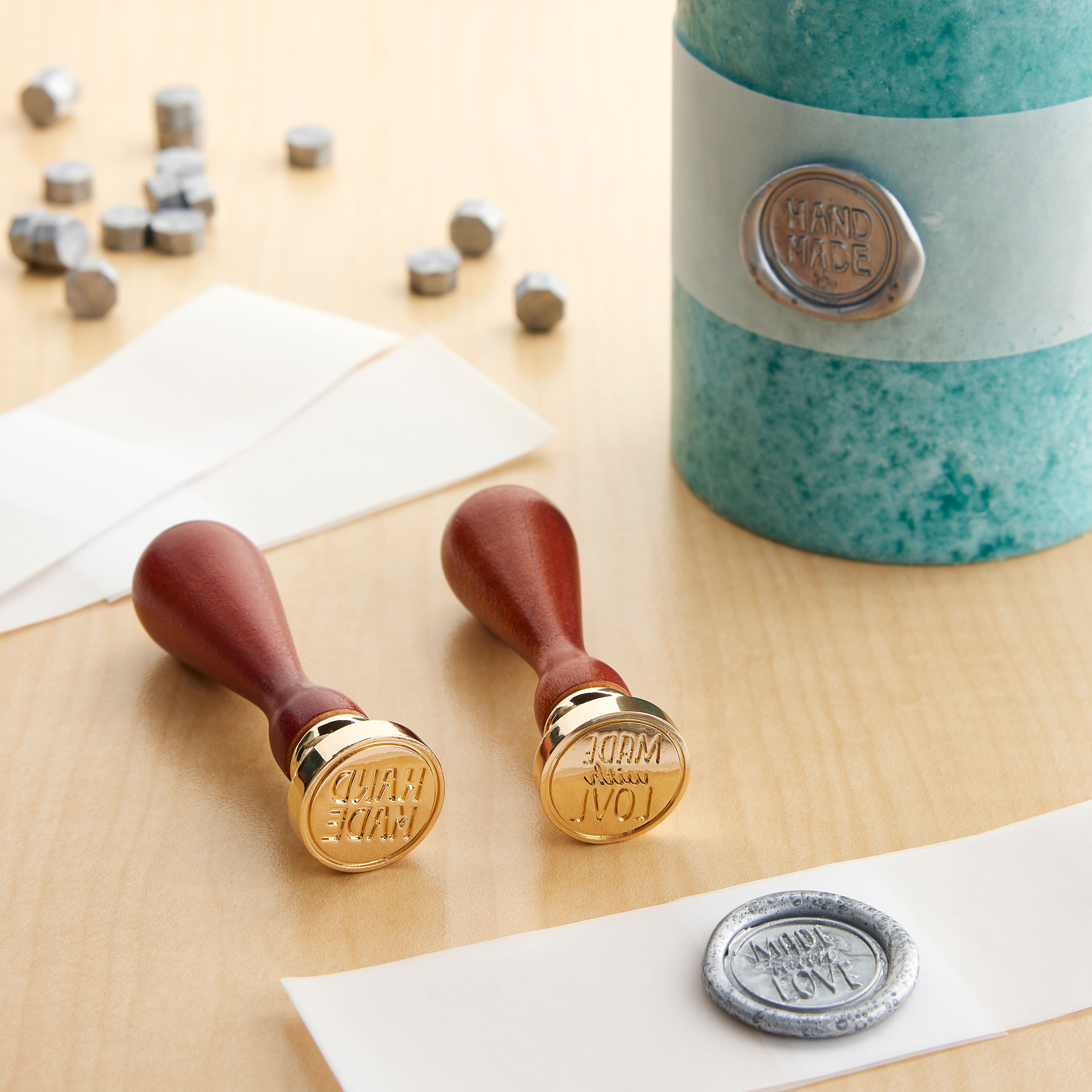 Made with Love &#x26; Hand Made Wax Stamp Set by Recollections&#x2122;