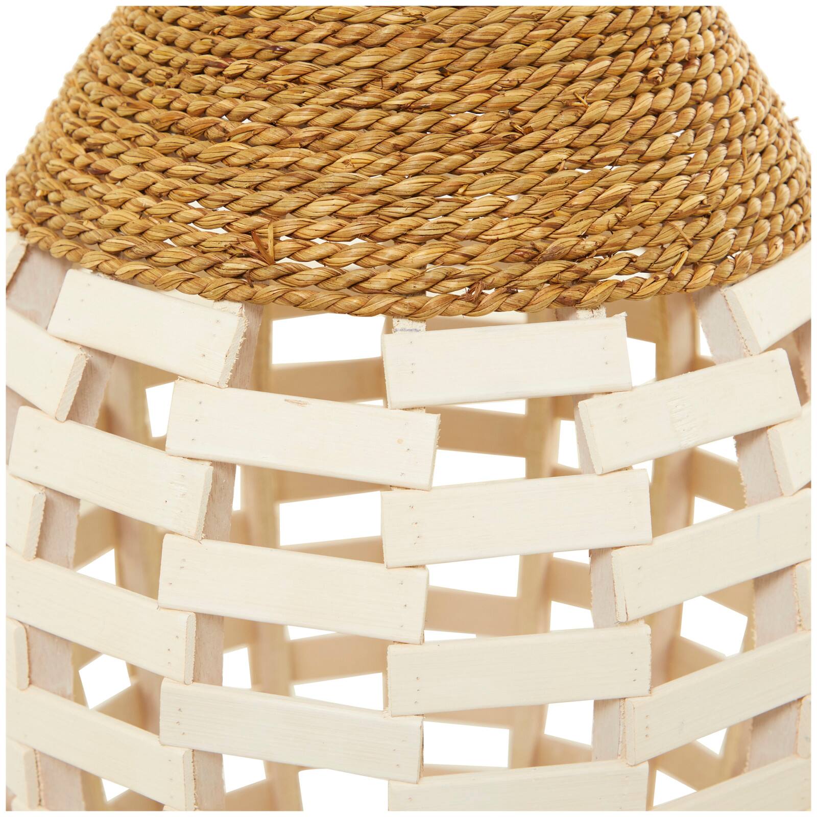 White Seagrass Handmade Tall Woven Floor Vase 13" x 13" x 40"