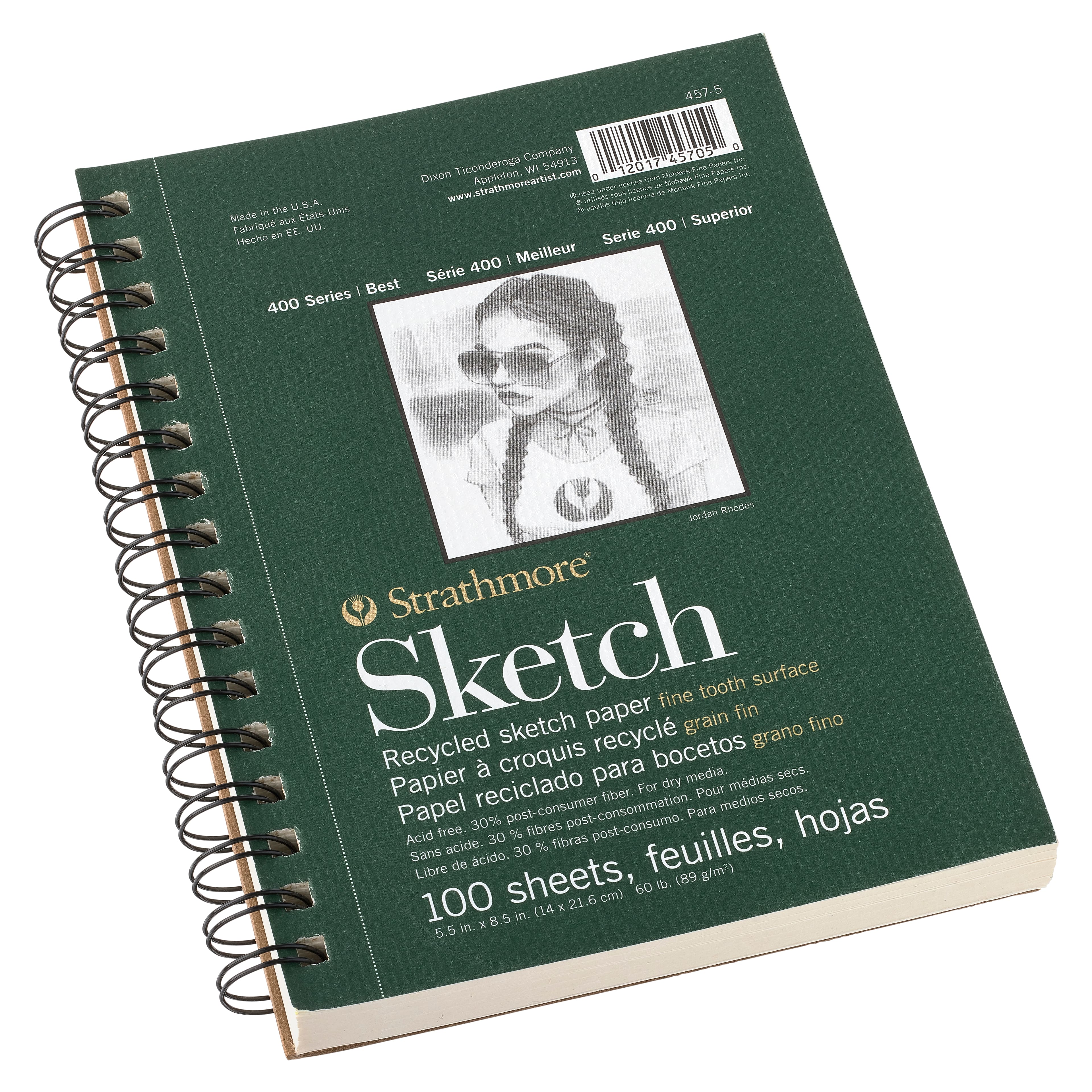  Strathmore 400 Series Sketch Pad, Recycled Paper, 9x12 inch,  100 Sheets - Artist Sketchbook for Drawing, Illustration, Art Class  Students : Everything Else