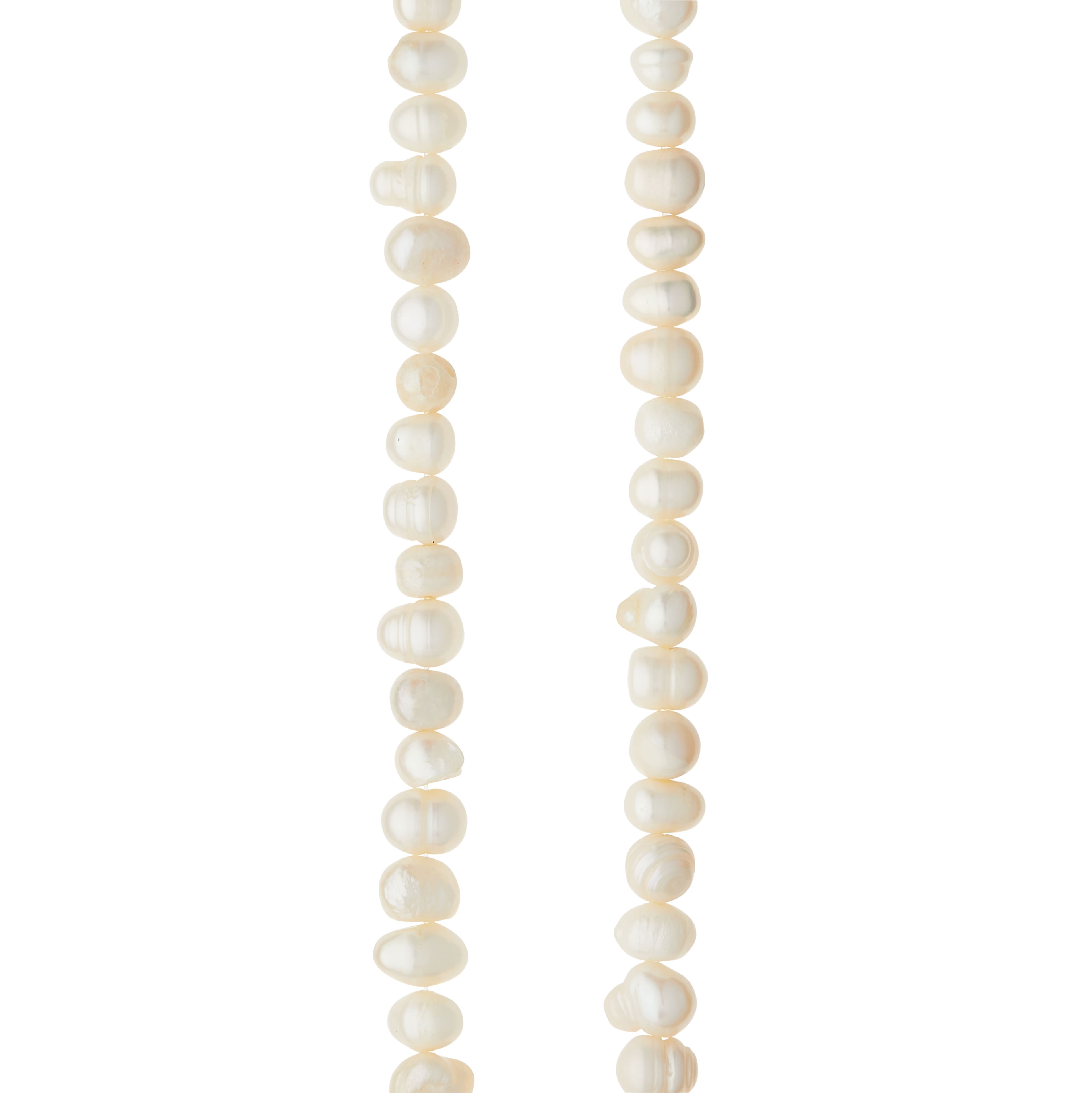 Bead Gallery White Pearl Potato Beads - 9mm - Each