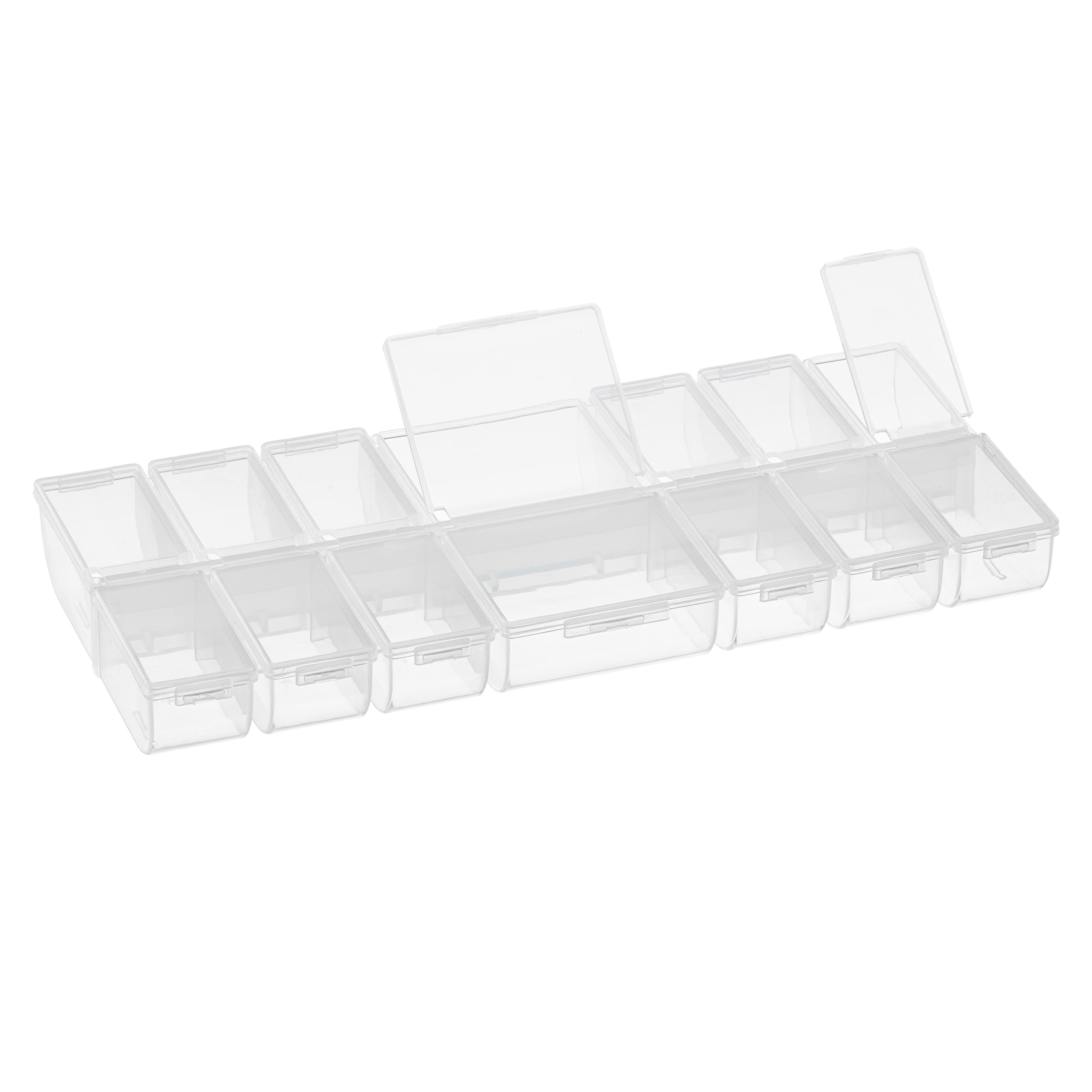 6 Pack: Clear 14-Compartment Flip Top Bead Organizer by Bead Landing™