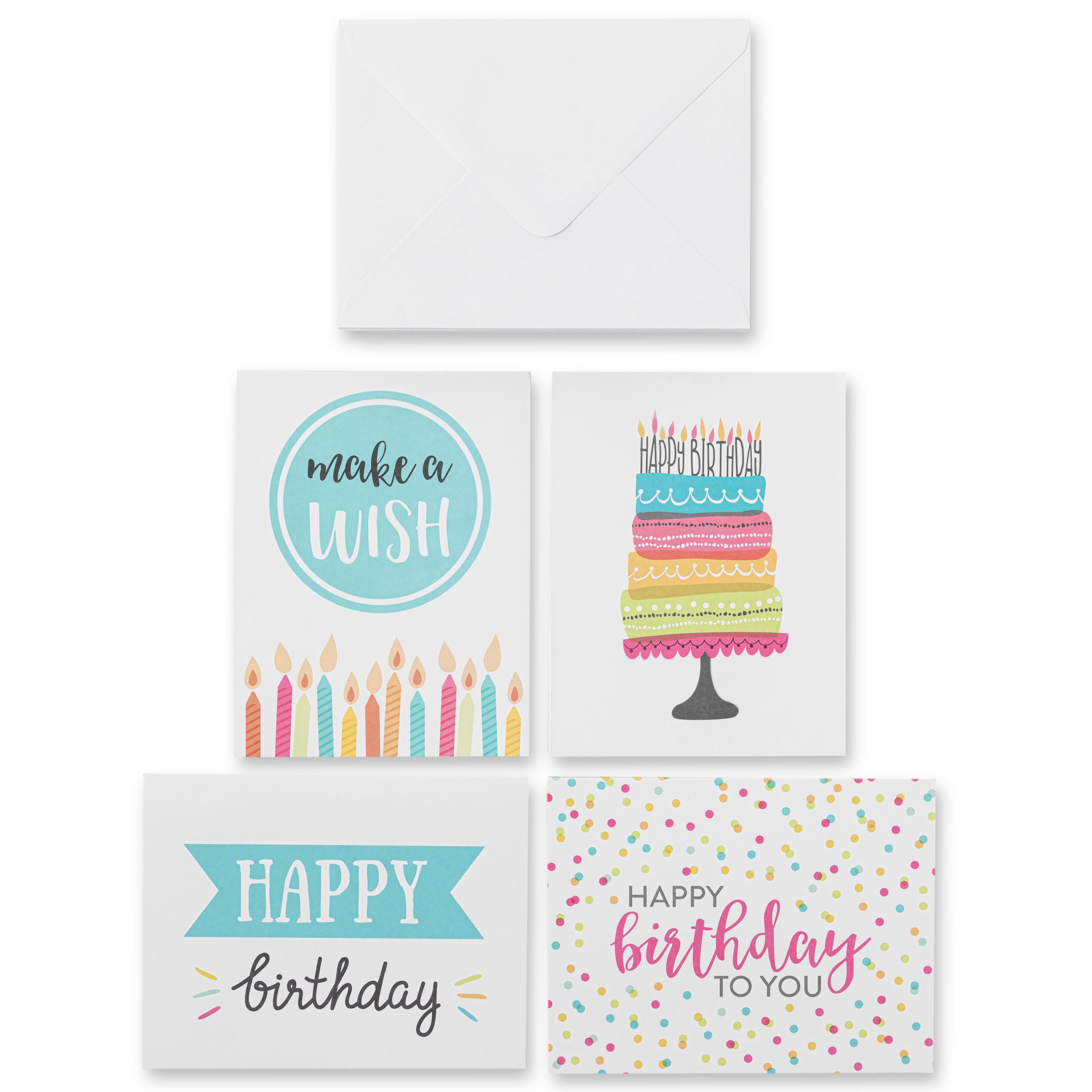 12 Packs: 40 ct. (480 total) Happy Birthday Cards &#x26; Envelopes by Recollections&#x2122;, 4.25&#x22; x 5.5&#x22;