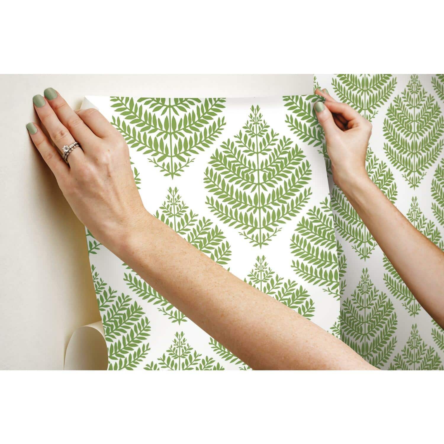 RoomMates Hygge Fern Damask Peel & Stick Wallpaper