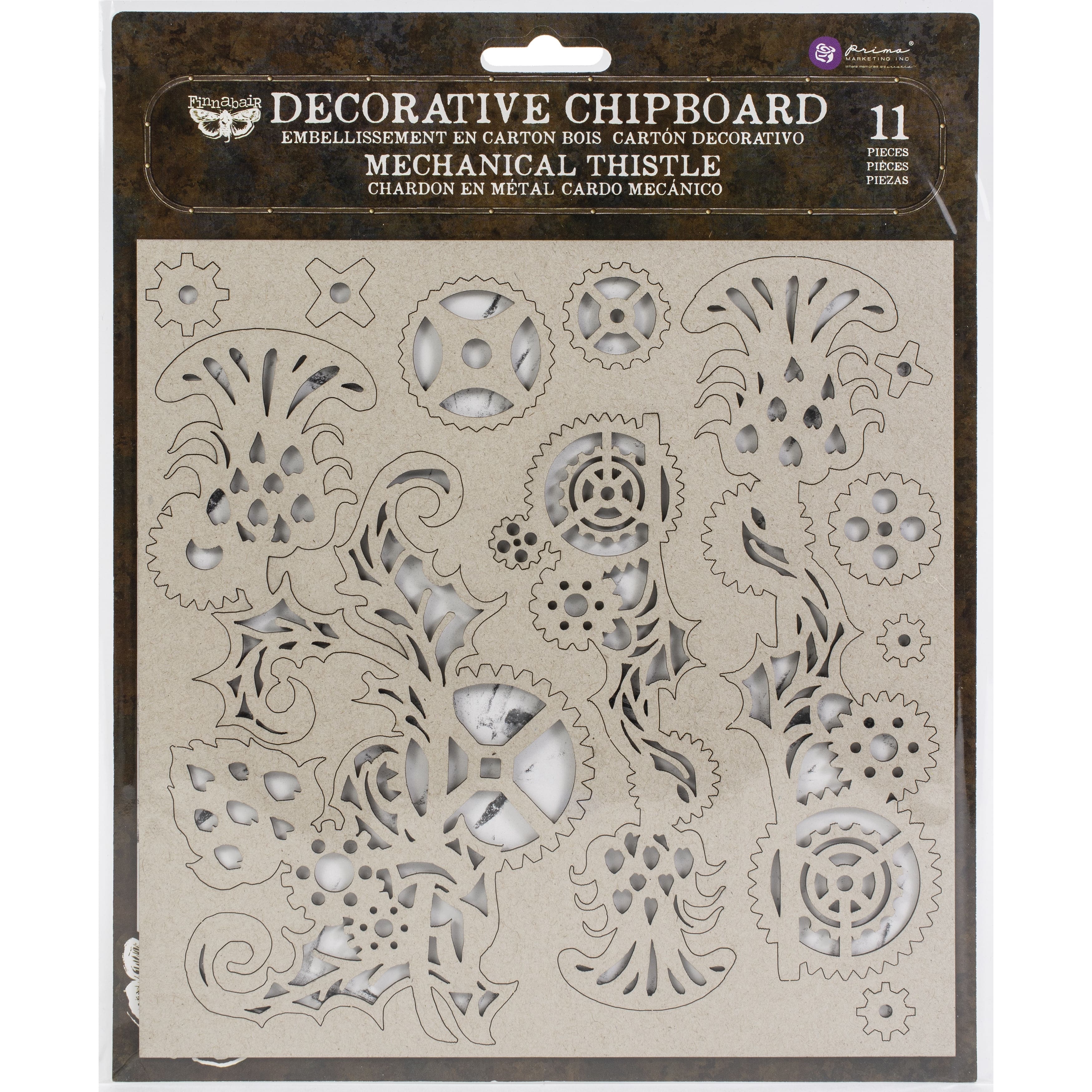 Finnabair&#xAE; Mechanical Thistle Decorative Chipboard