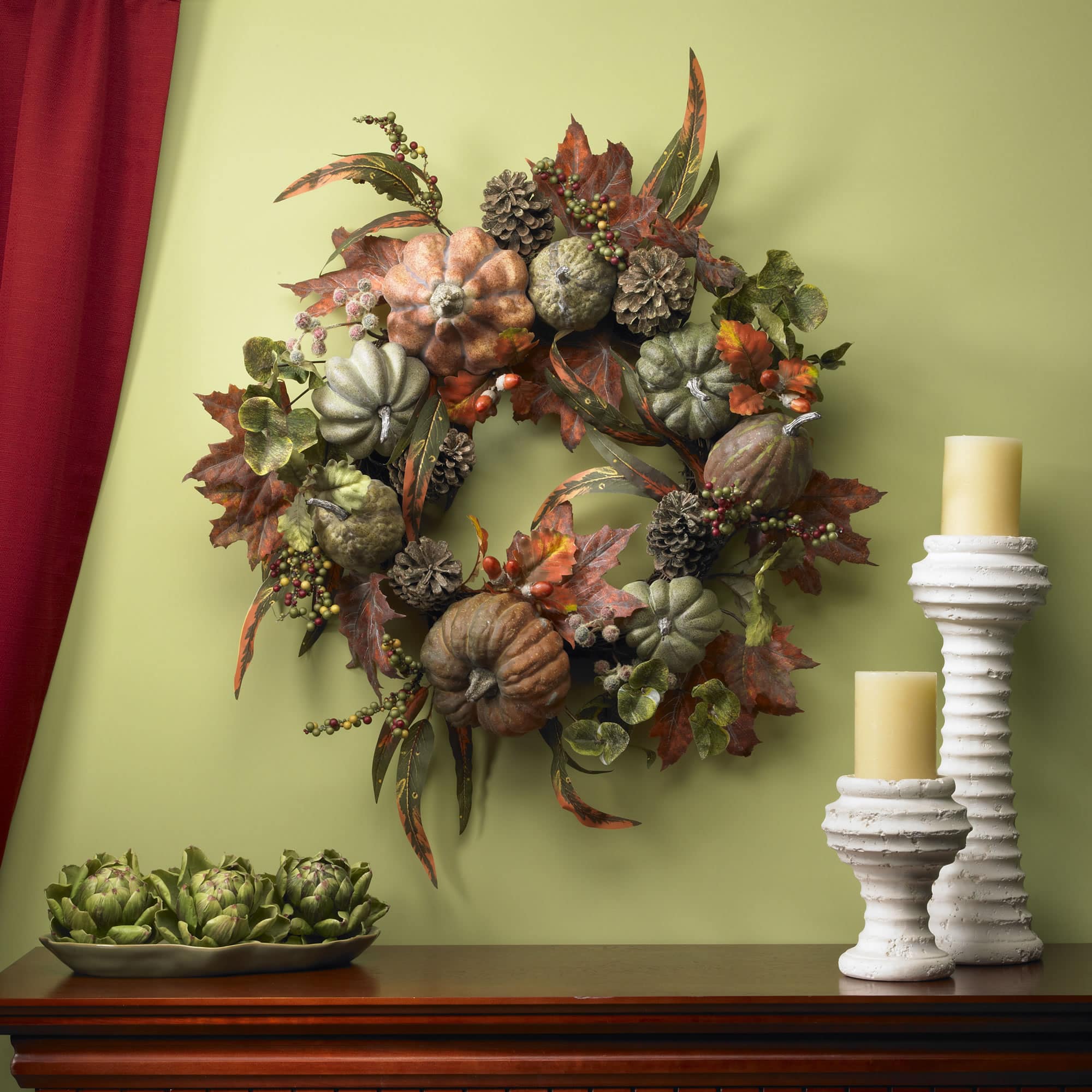 24&#x22; Pumpkin &#x26; Gourd Wreath