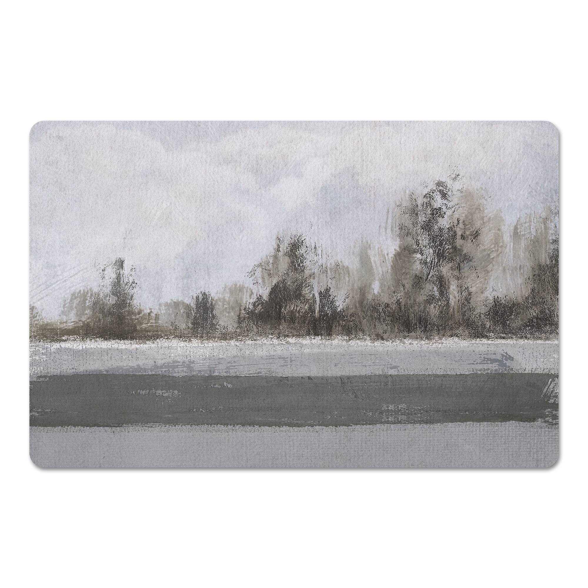 Abstract Landscape And Tranquil Water 18" x 27" Floor Mat