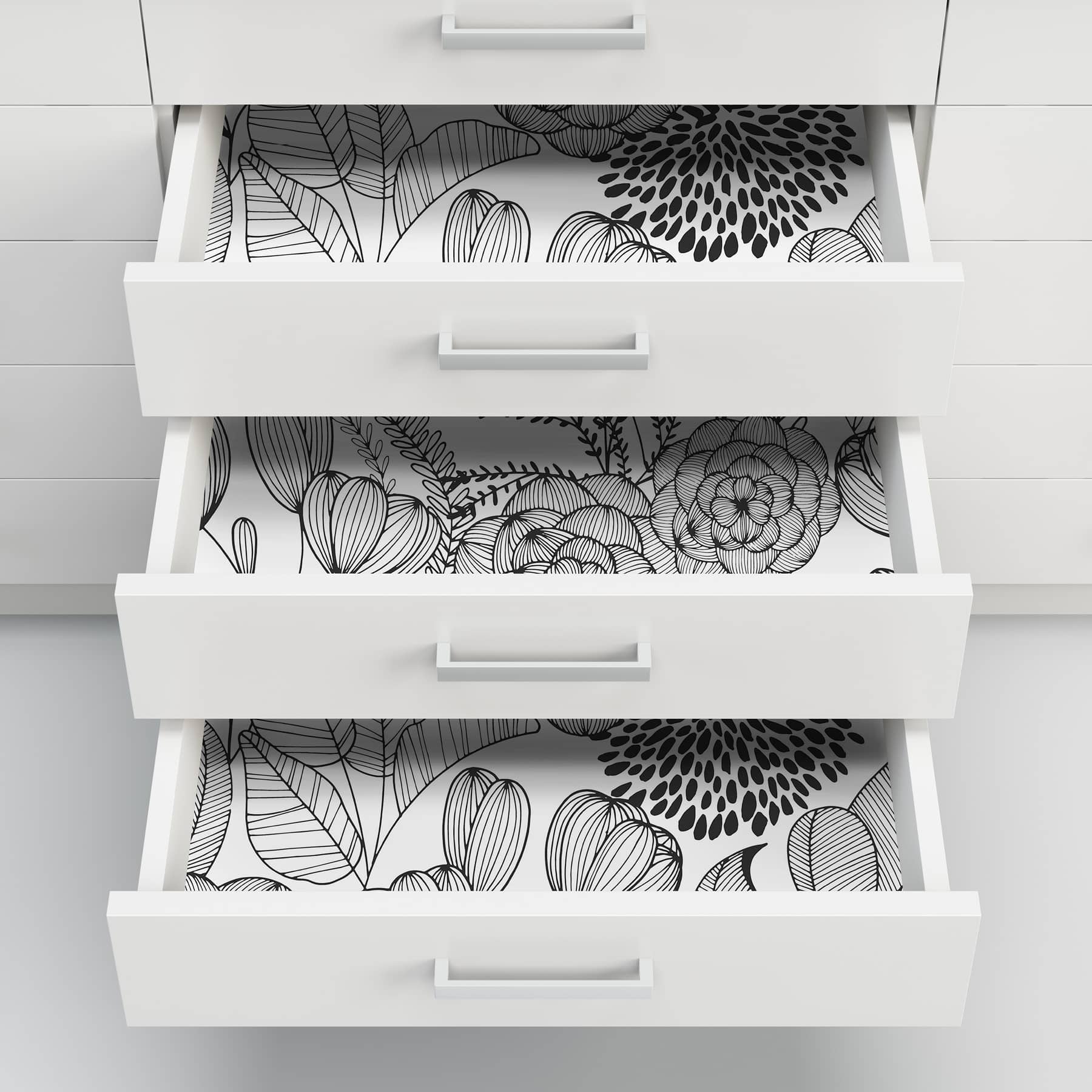 NuWallpaper Black Secret Garden Peel & Stick Wallpaper