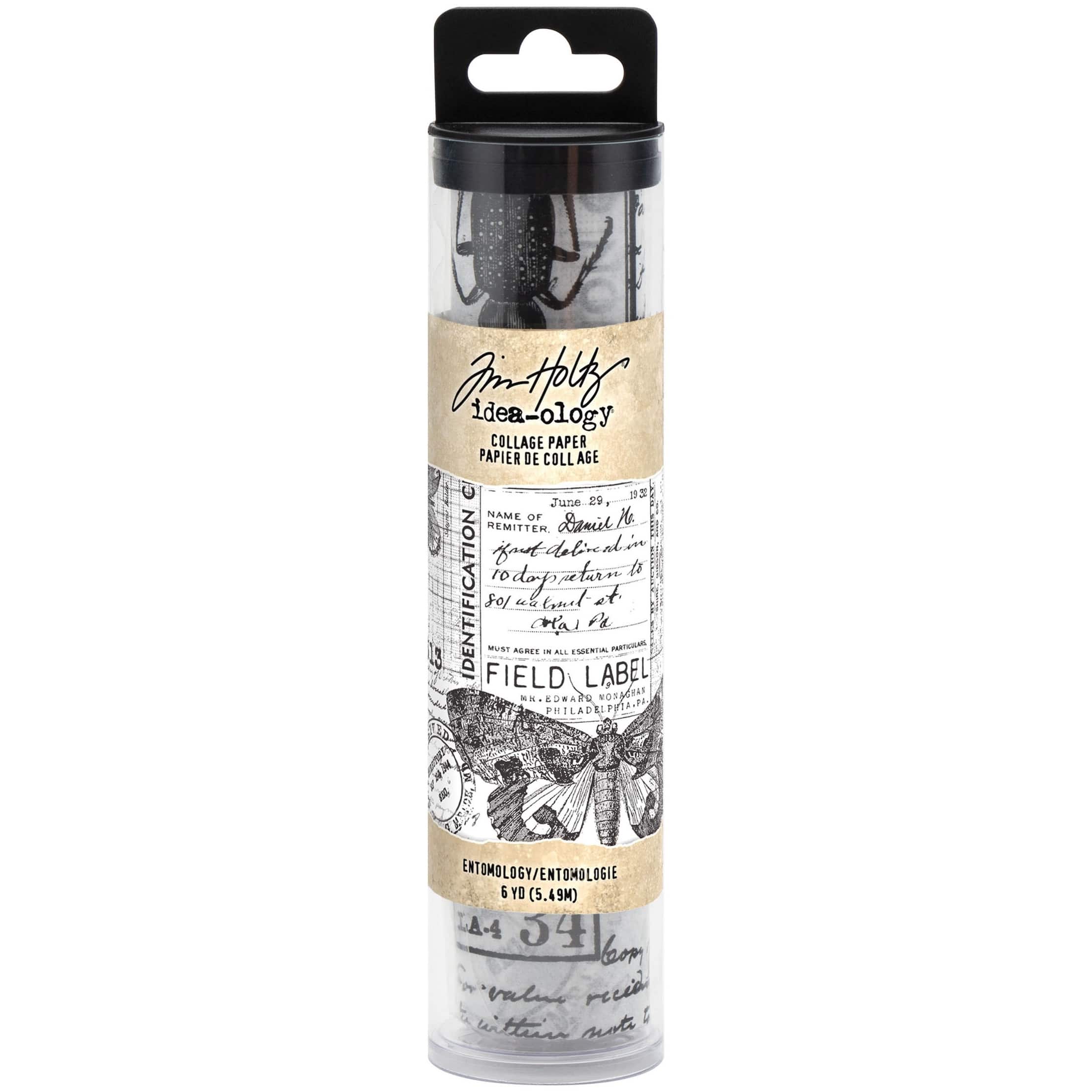 Tim Holtz® Idea-Ology® Entomology Collage Paper Roll, 6" x 6yd.