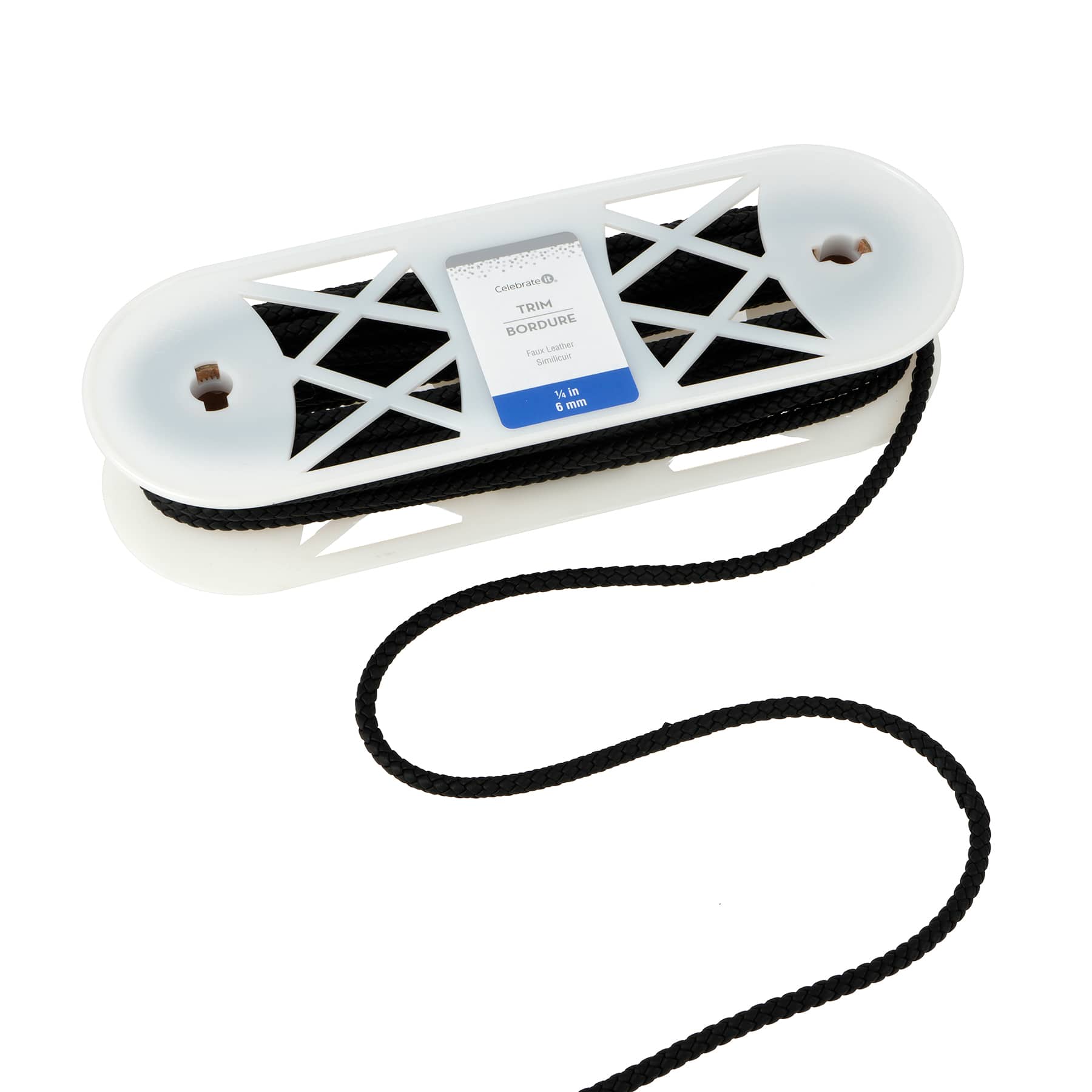 1/4&#x22; Black Faux Leather Trim by Celebrate It&#xAE; 