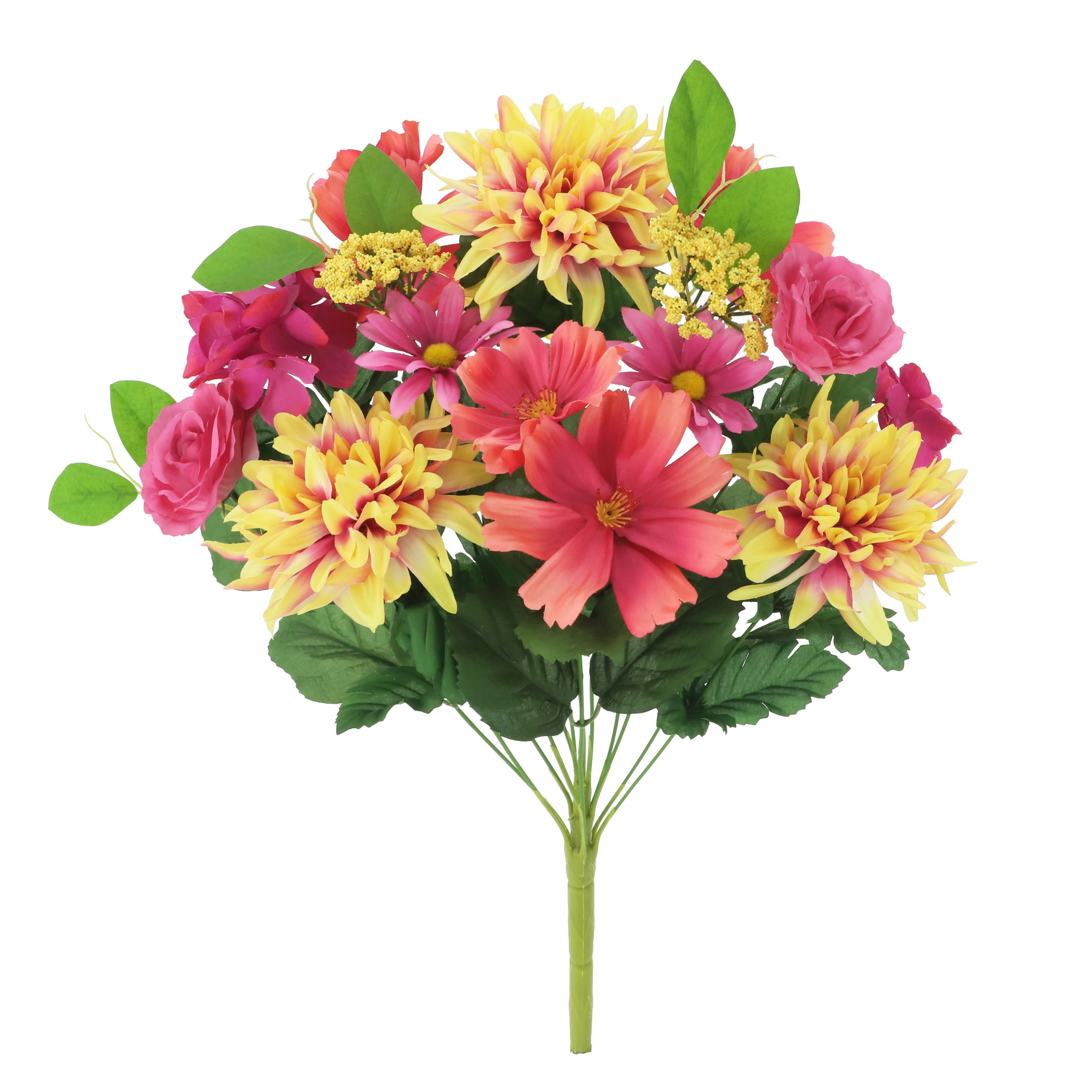 21" Pink Dahlia & Rose Bush by Ashland®