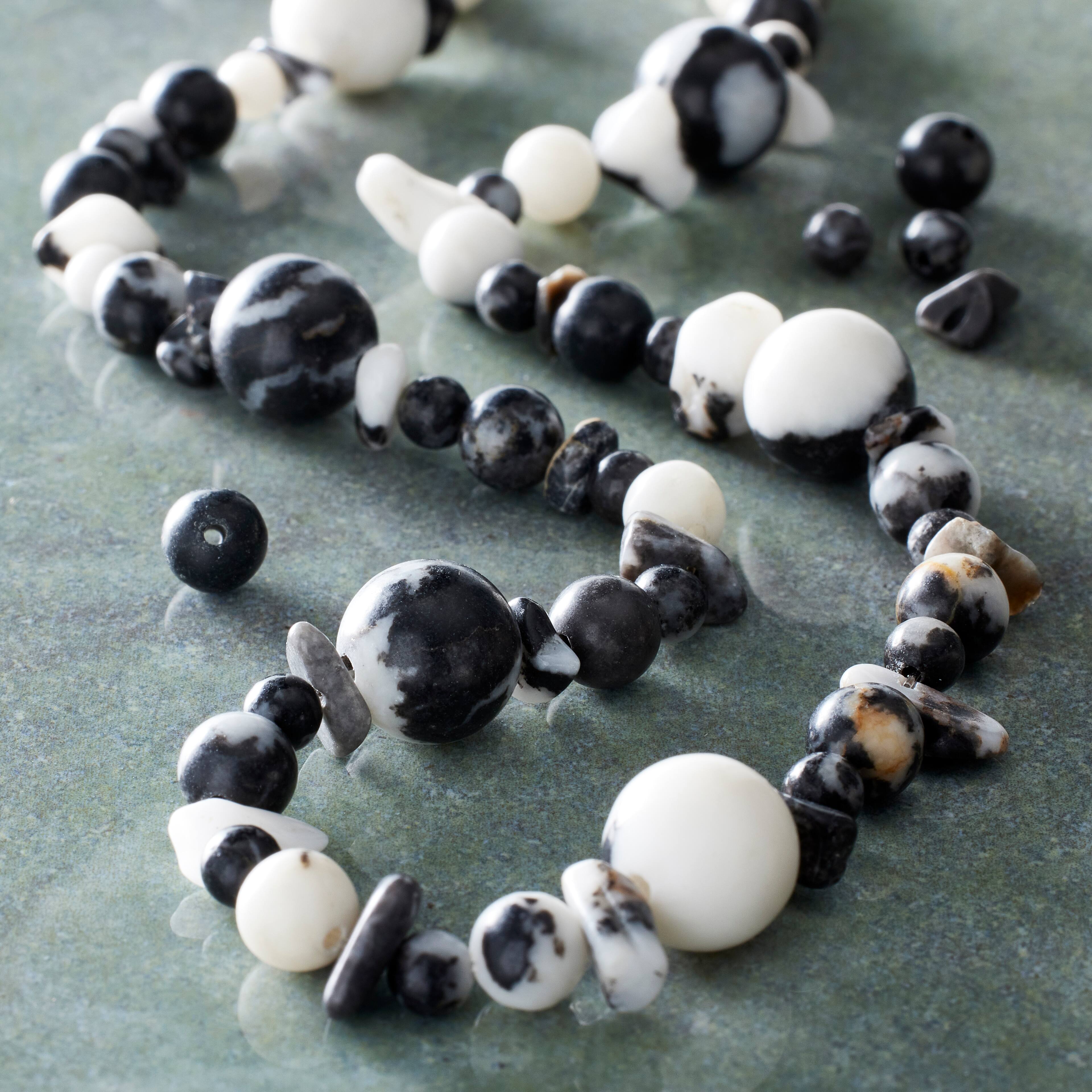 6 Pack: Zebra Stone Beads Value Pack by Bead Landing™