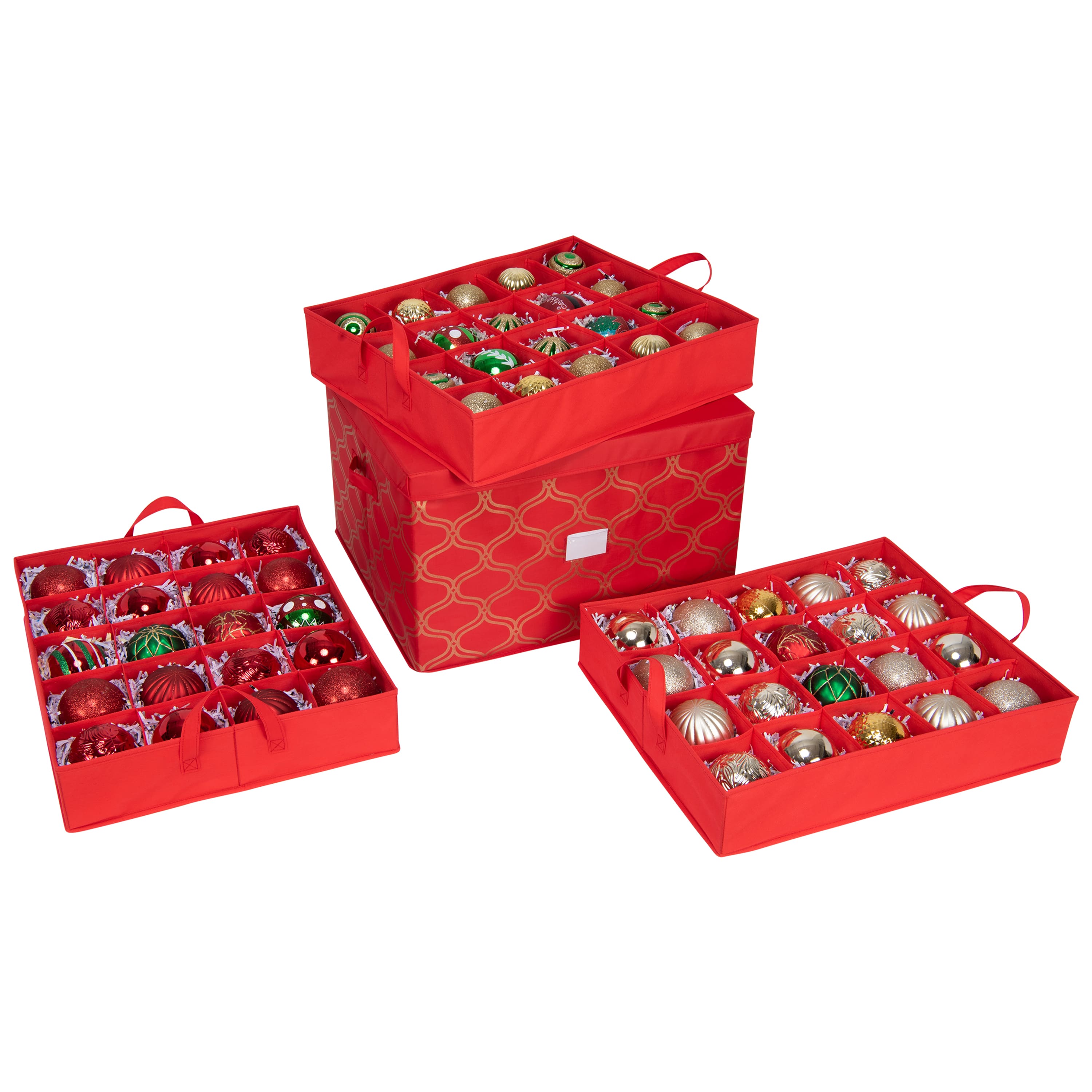 Simplify Red 60ct. Ornament Storage Box