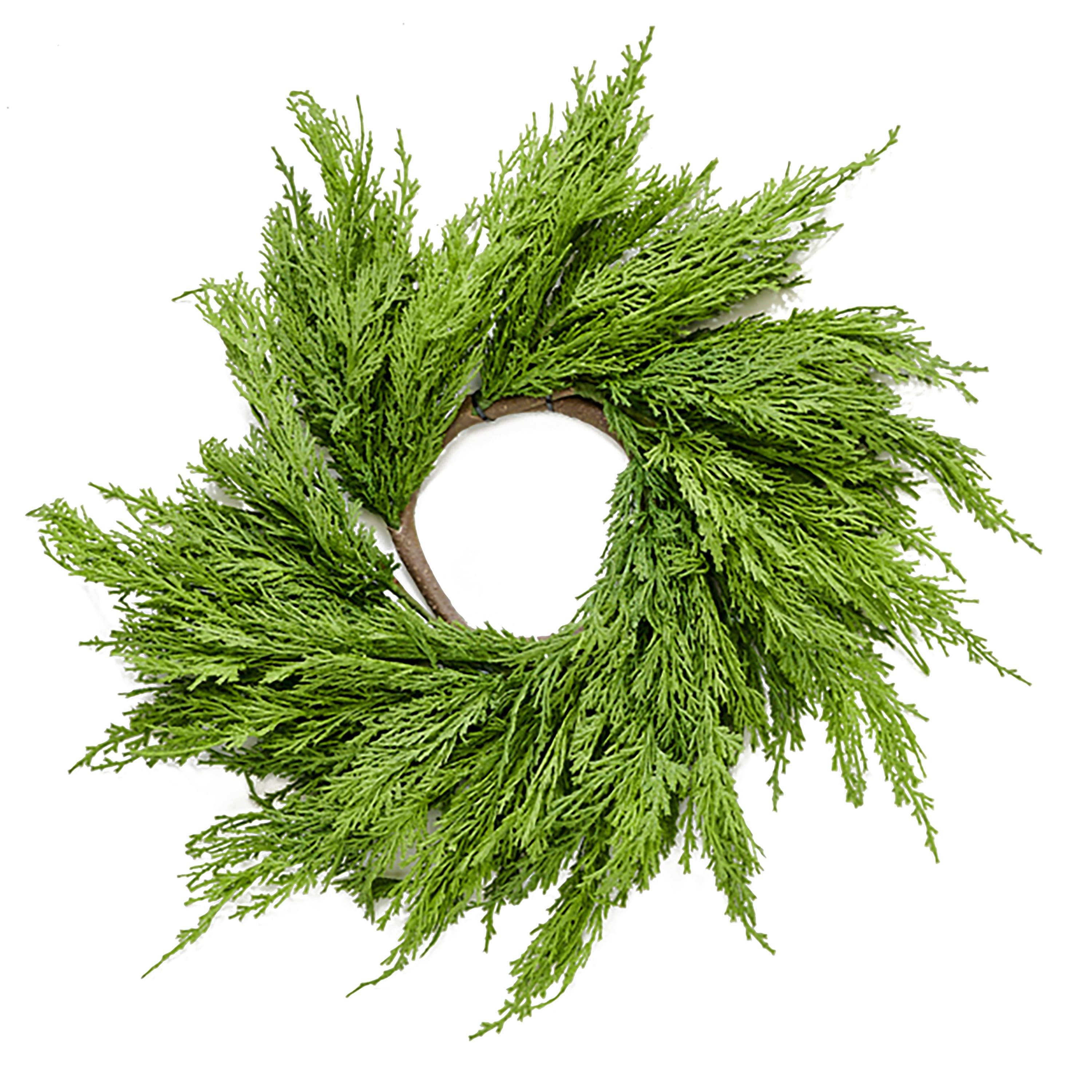 Green Artificial Christmas Cypress Centerpiece Wreath