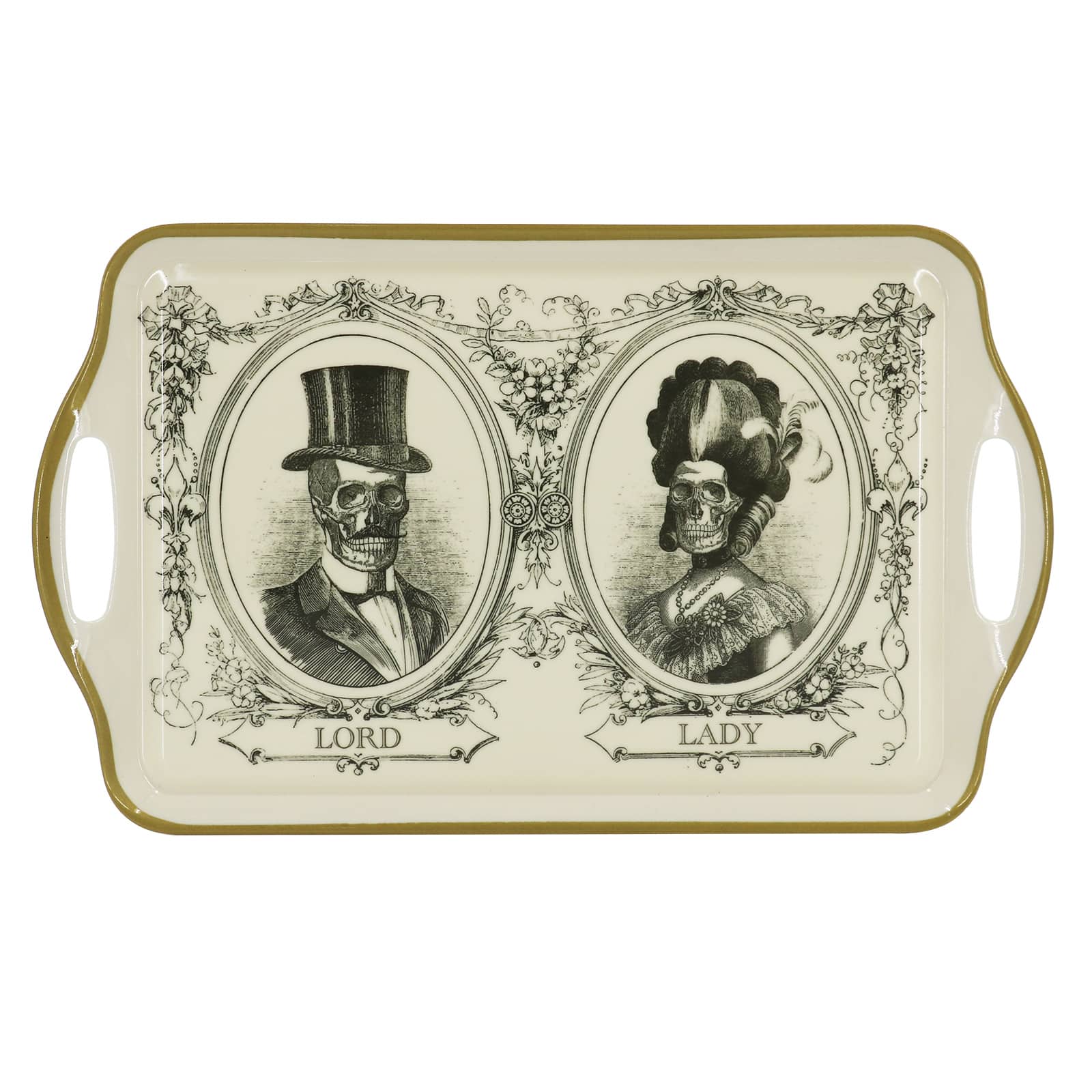 17&#x22; Lady &#x26; Lord Skeleton Tray by Ashland&#xAE;