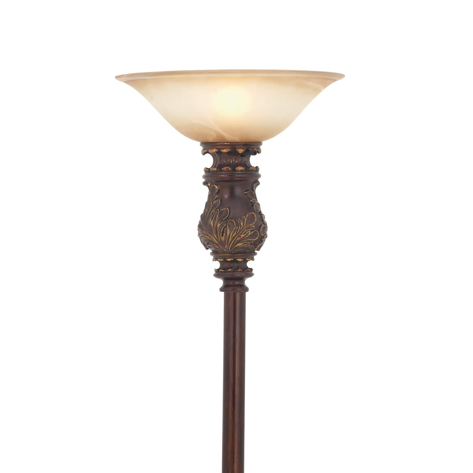 Brown Metal Traditional Floor Lamp, 70&#x22; x 15&#x22; x 15&#x22;