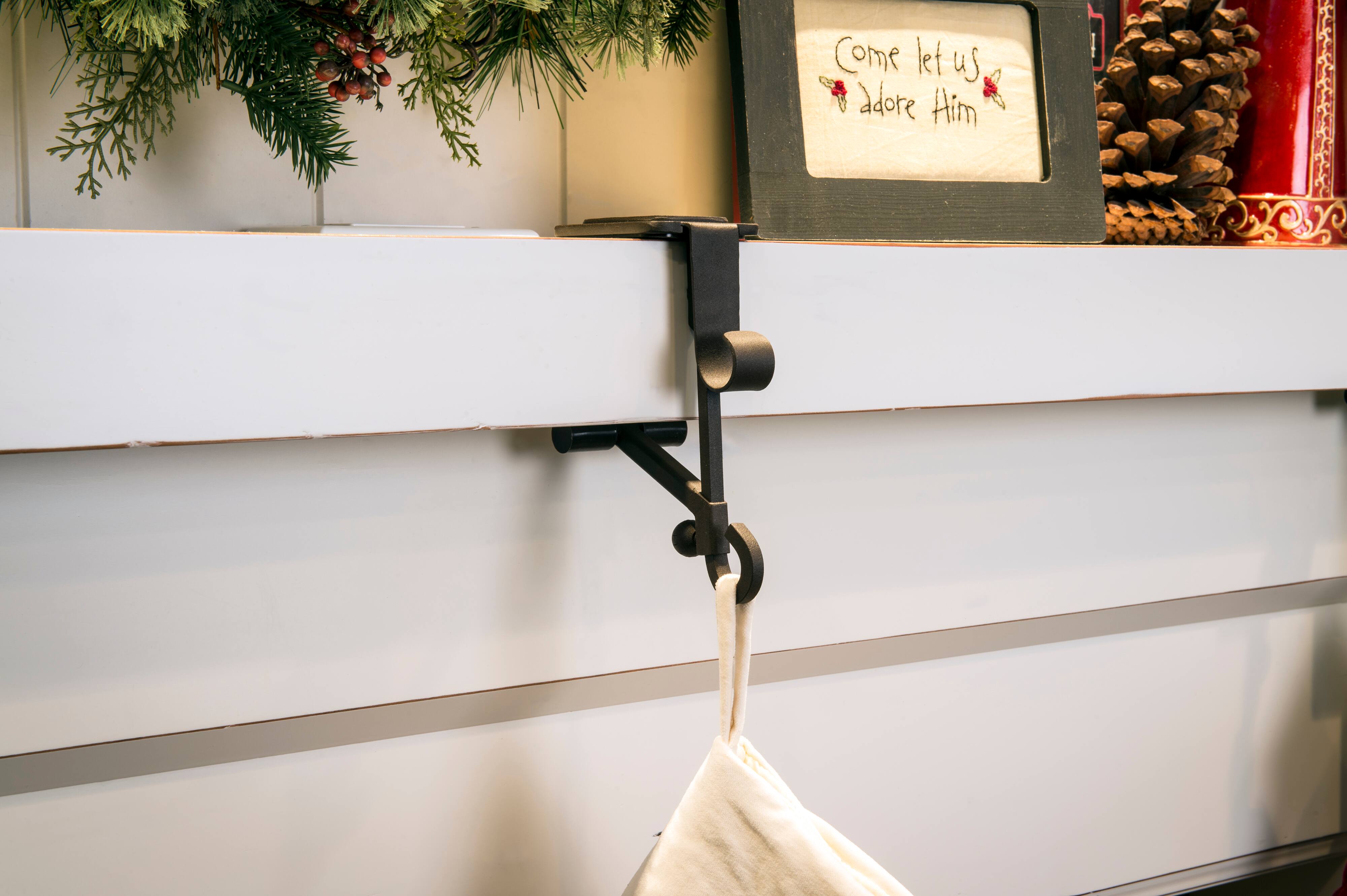 Mantel Garland & Christmas Stocking Holder