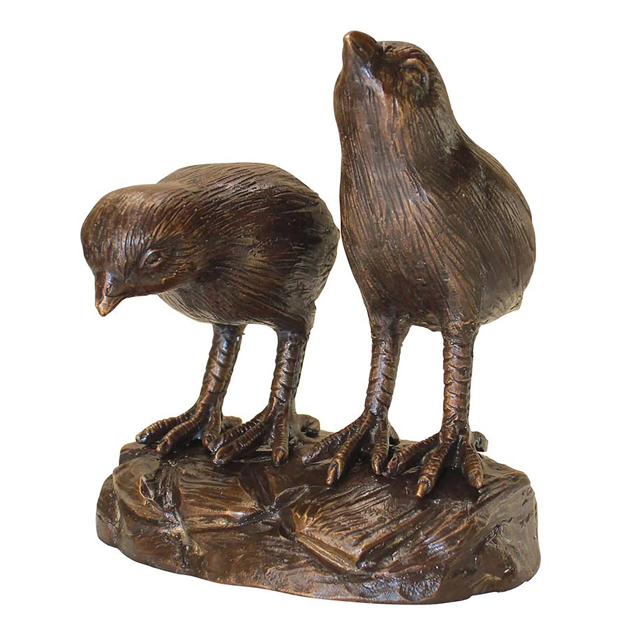 Design Toscano California Quail Solid Cast Bronze Garden Statue Set