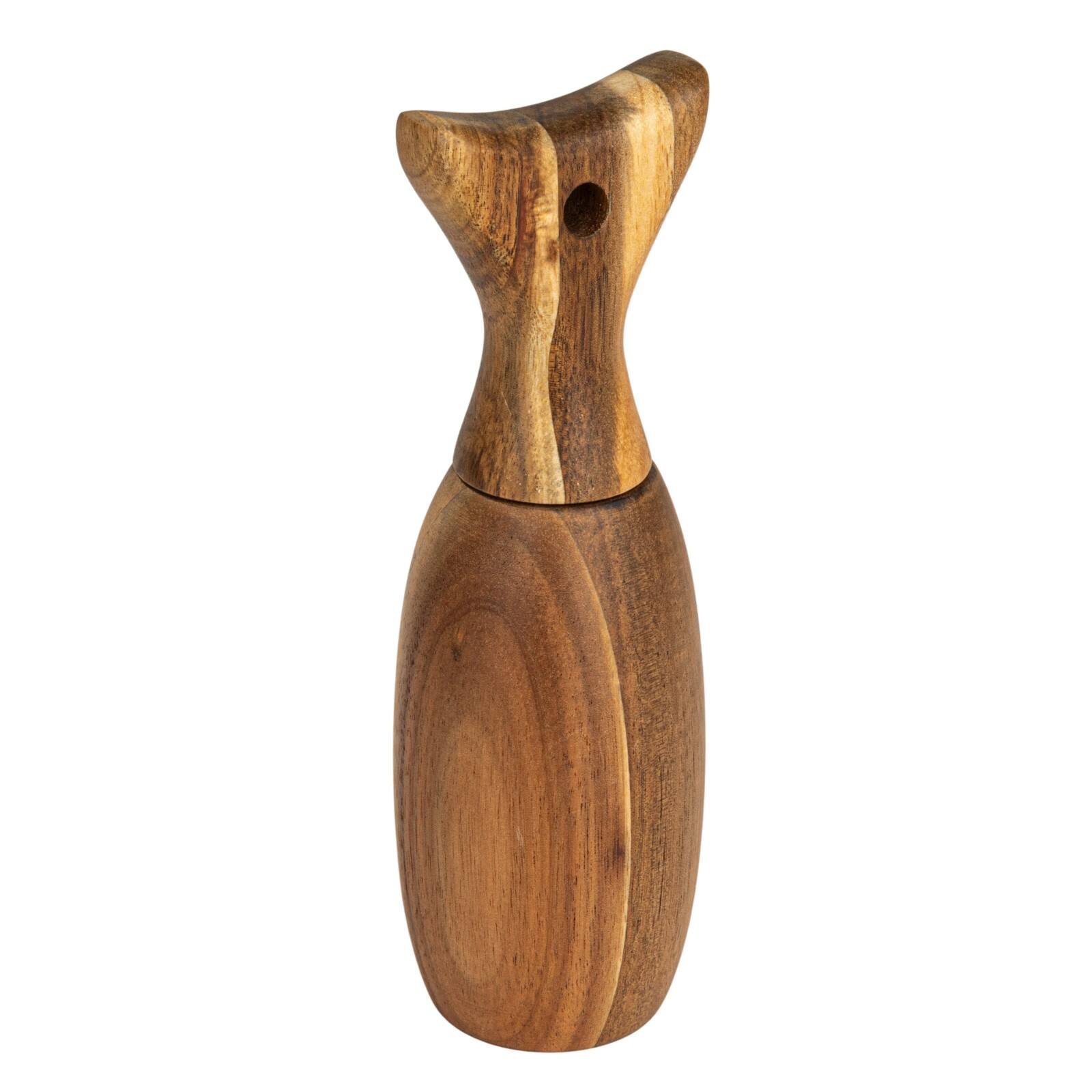 Hello Honey&#xAE; 7.75&#x22; Natural Acacia Wood Fish Tail Shaped Pepper Mill