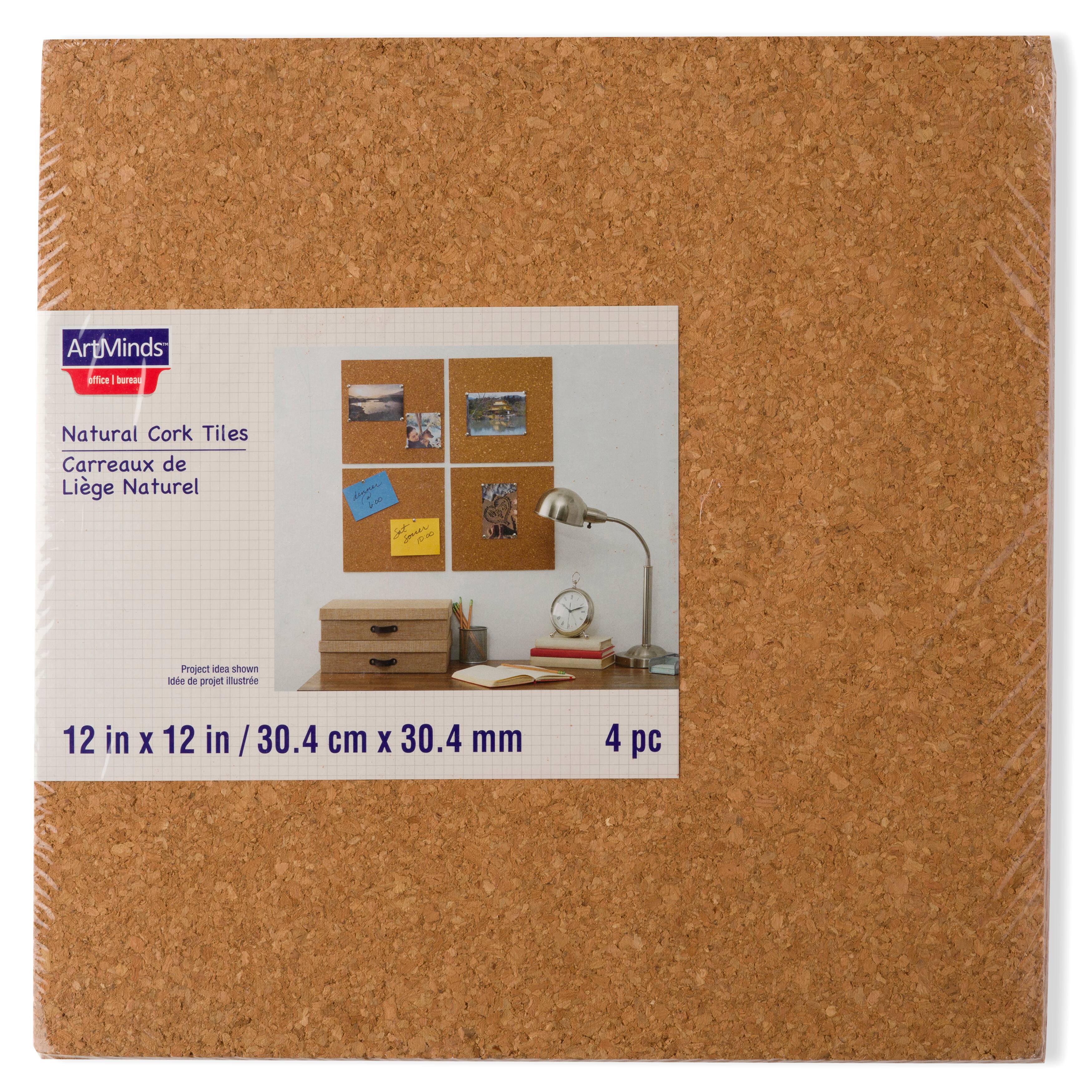 8 Packs: 4 ct. (32 total) Natural Brown Cork Tiles by ArtMinds®