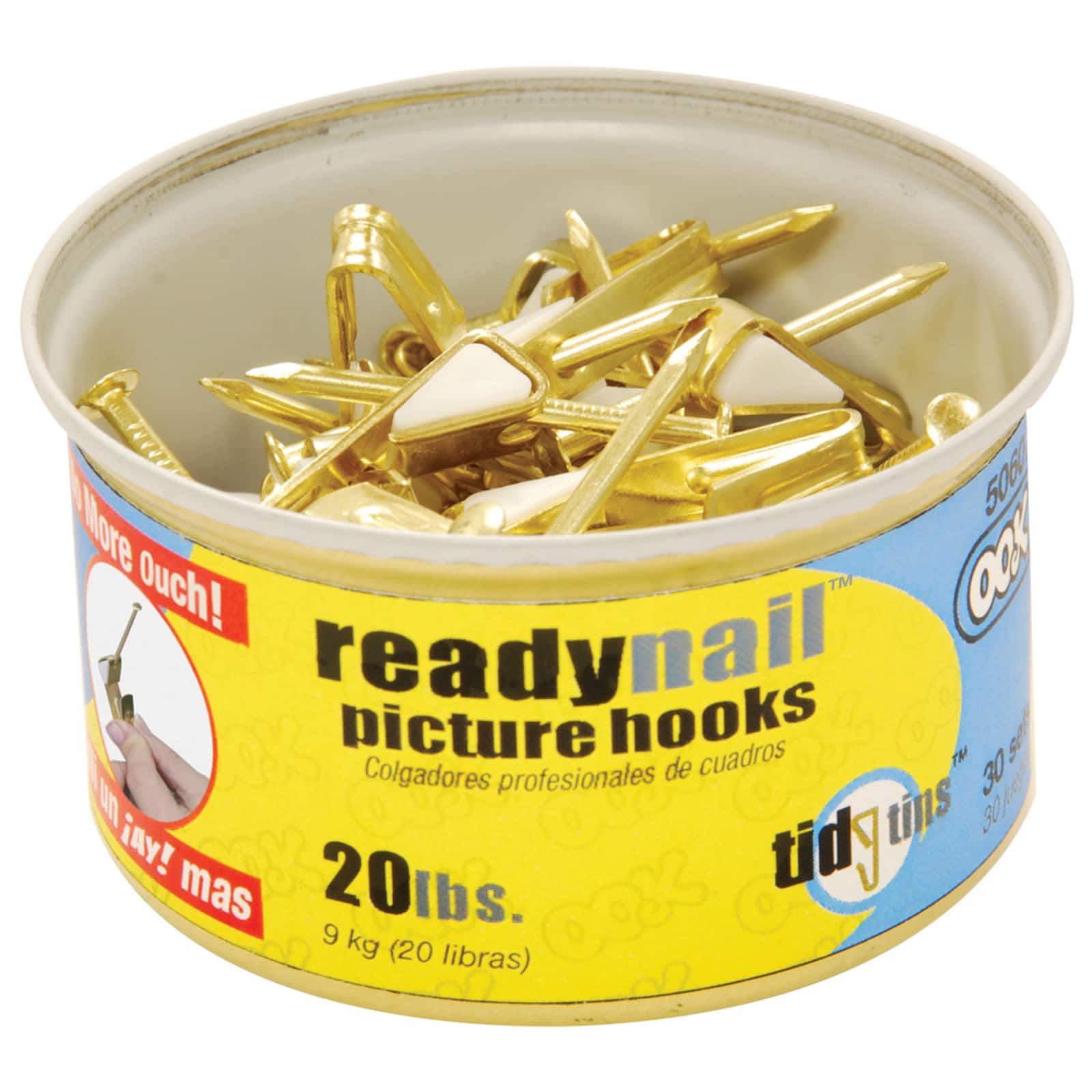 Ook&#xAE; TidyTins&#x2122; ReadyNail&#x2122; 20lb. Picture Hangers, 30ct.