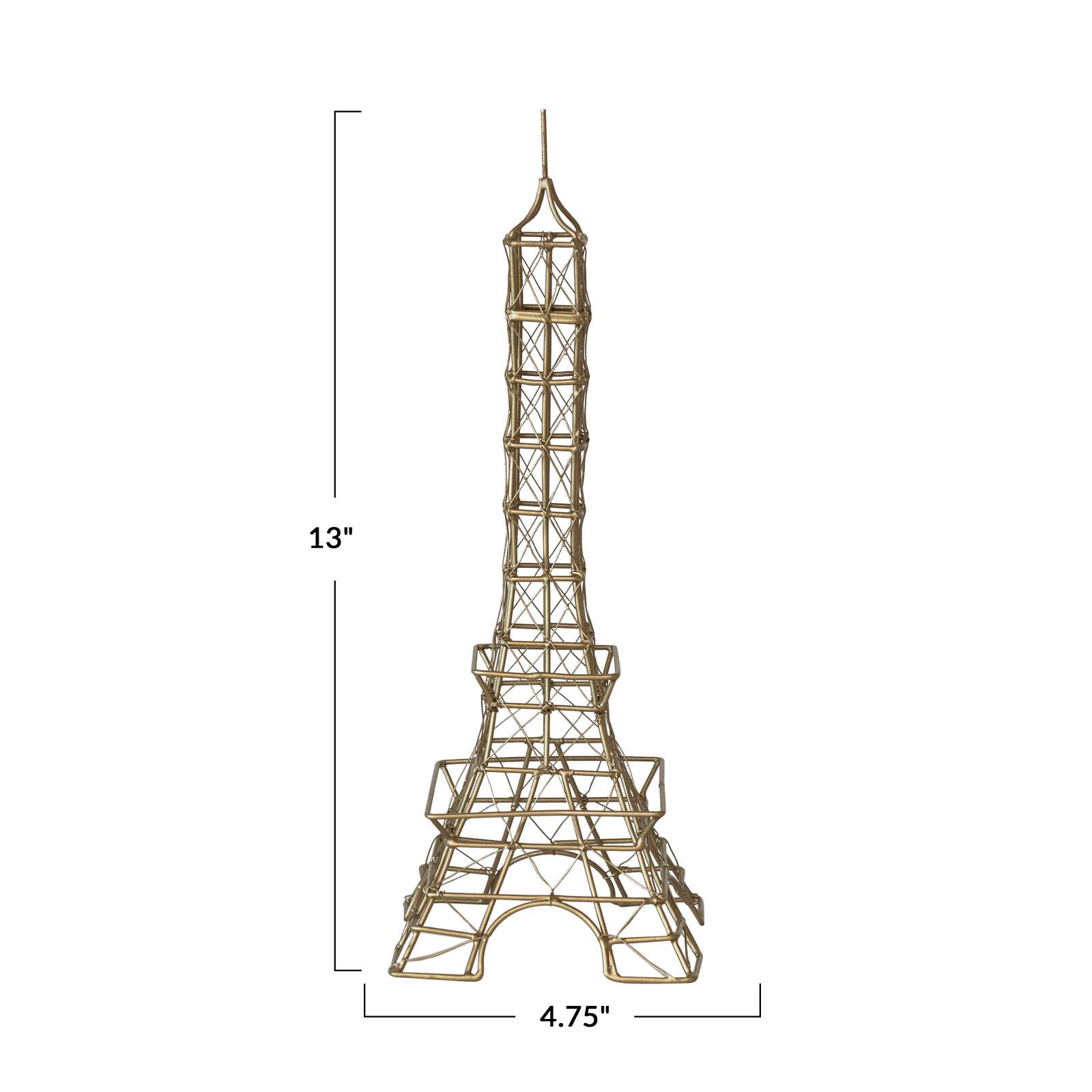 Hello Honey&#xAE; 13&#x22; Antique Brass Decorative Wire Eiffel Tower