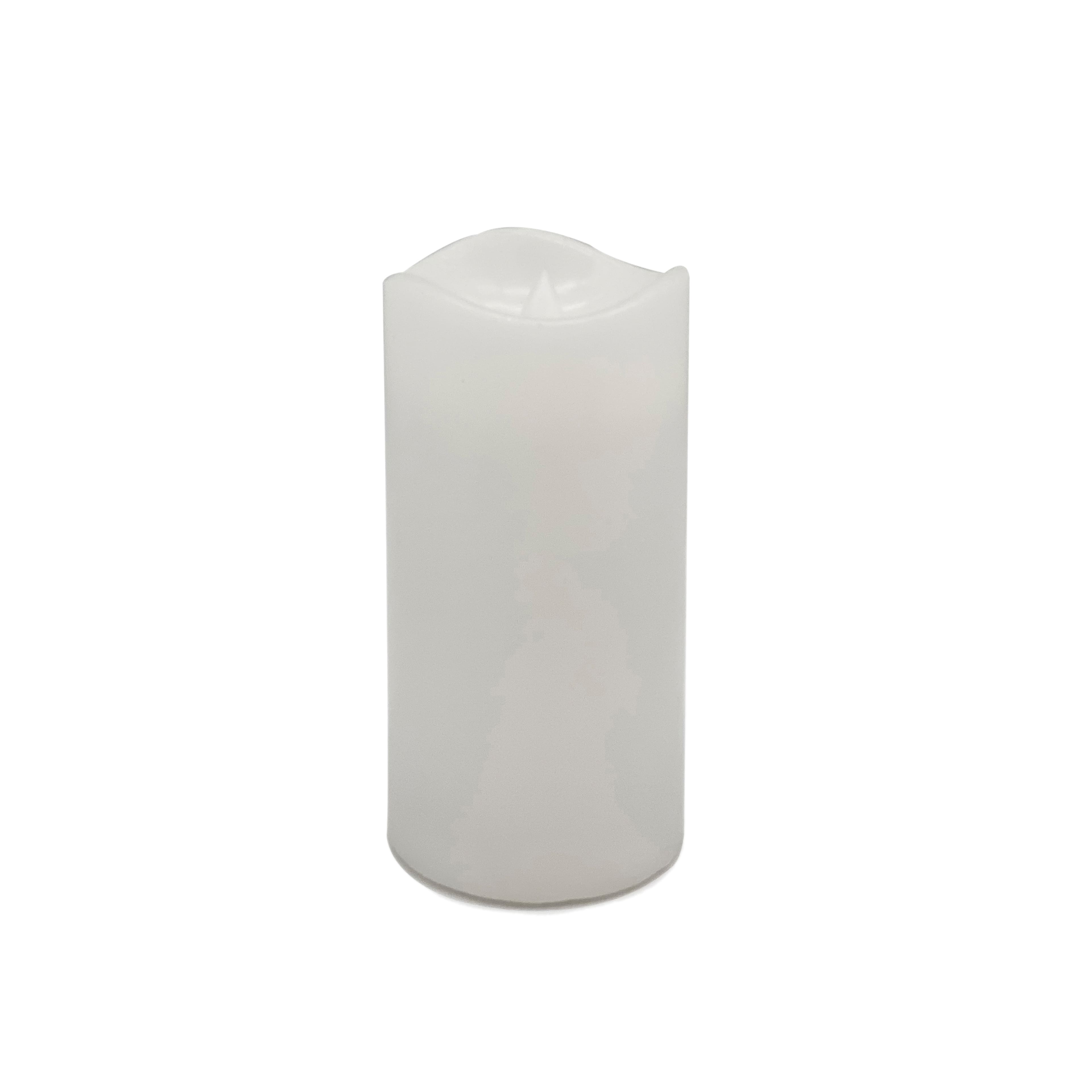6 Pack: White Glowing Flame LED Wax Pillar Candle by Ashland®