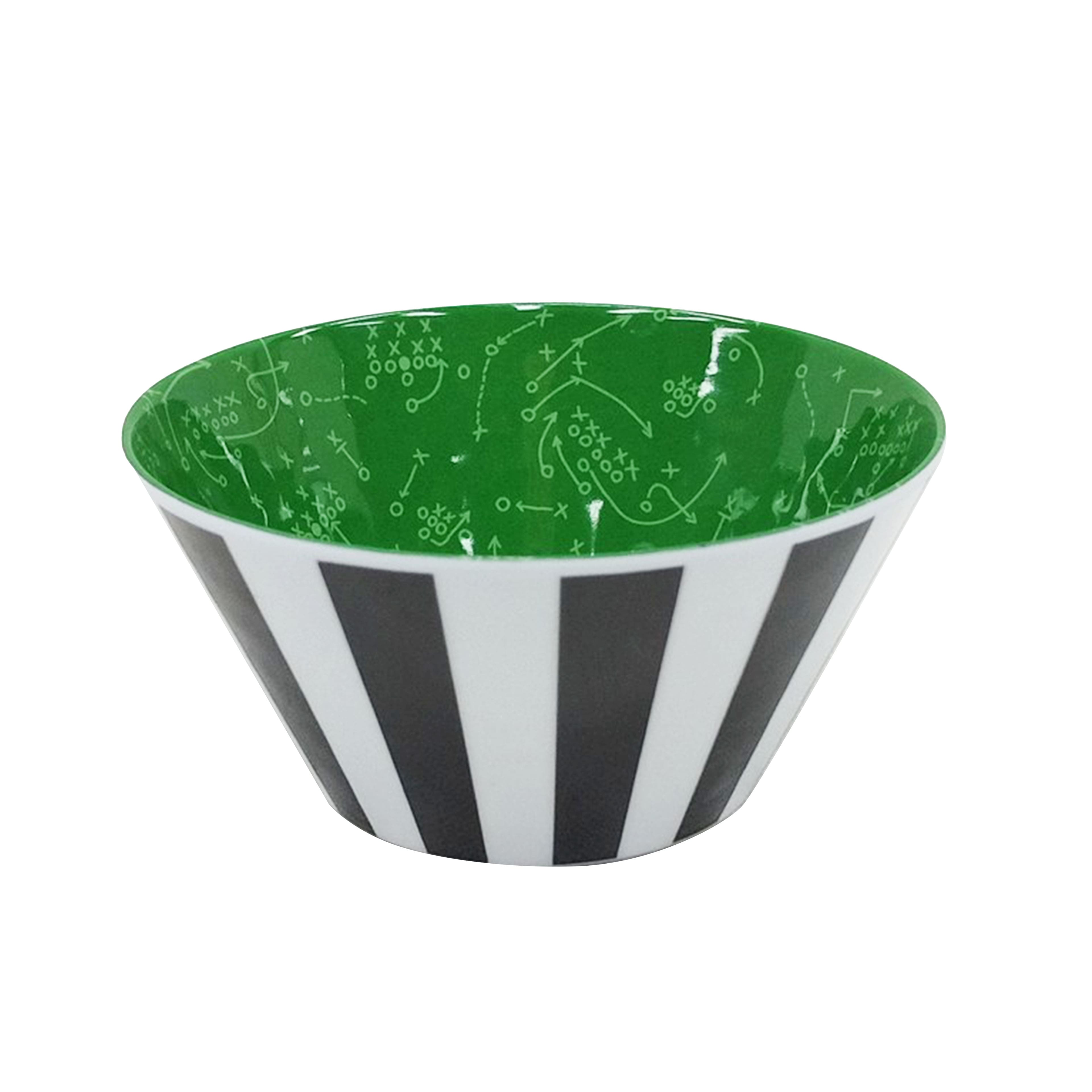 6&#x22; Black &#x26; White Football Plays Dip Bowl by Celebrate It&#x2122;