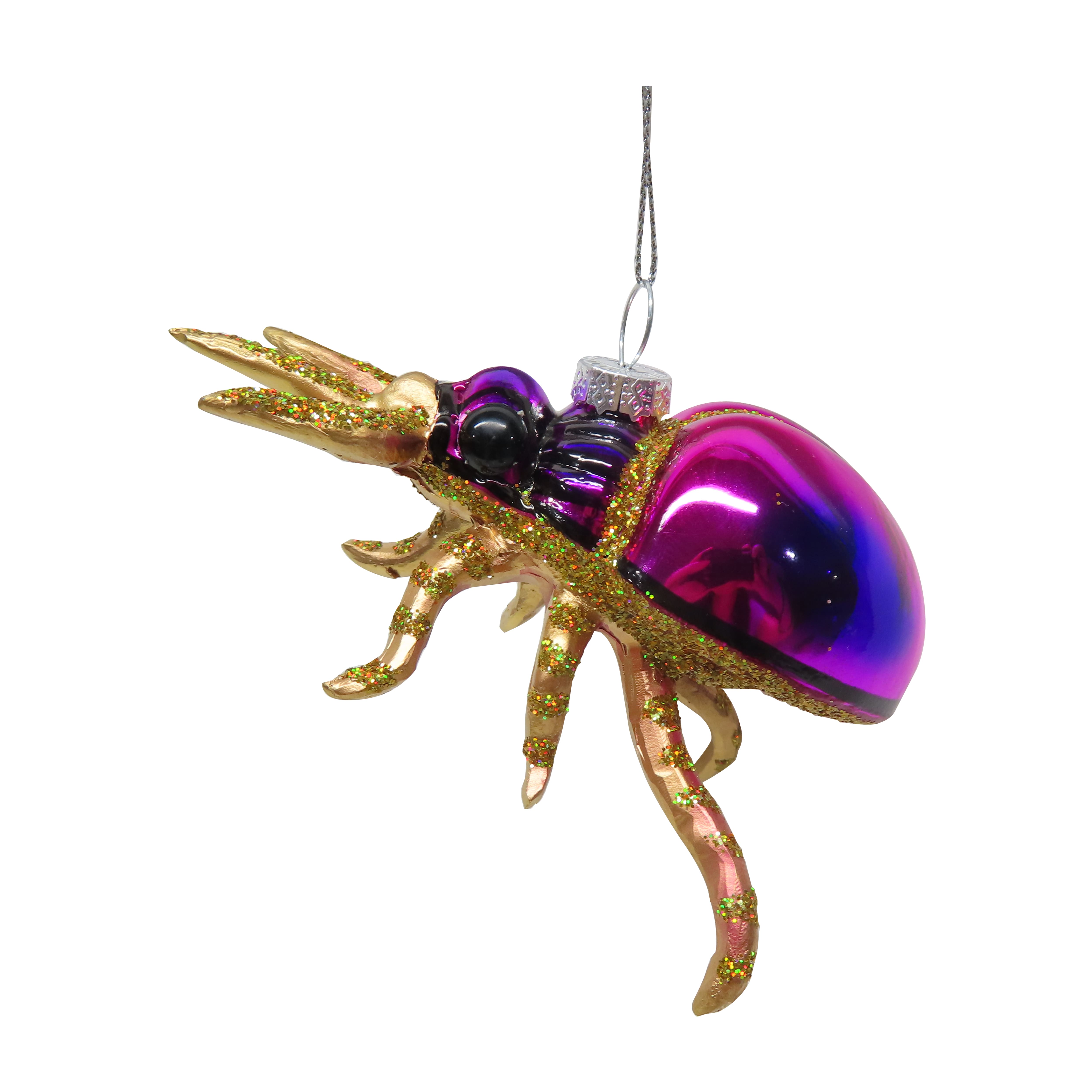 4&#x22; Purple Beetle Glass Ornament by Ashland&#xAE;